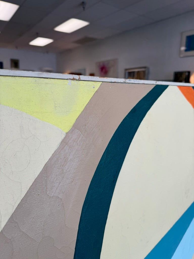 Mid Century Modern Abstract Triptych Art