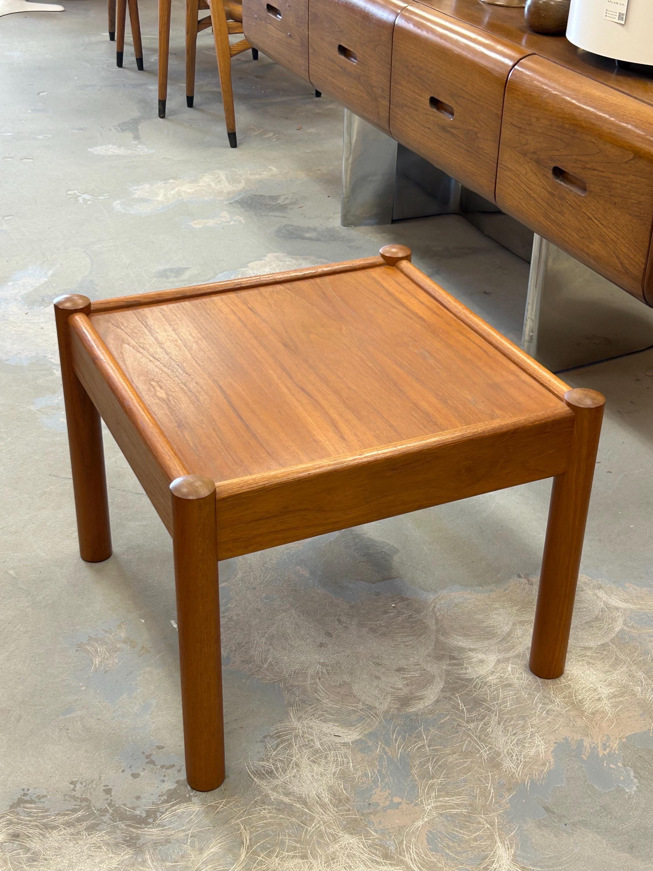 Danish Modern Vintage Teak Square Coffee Table by Domino Møbler