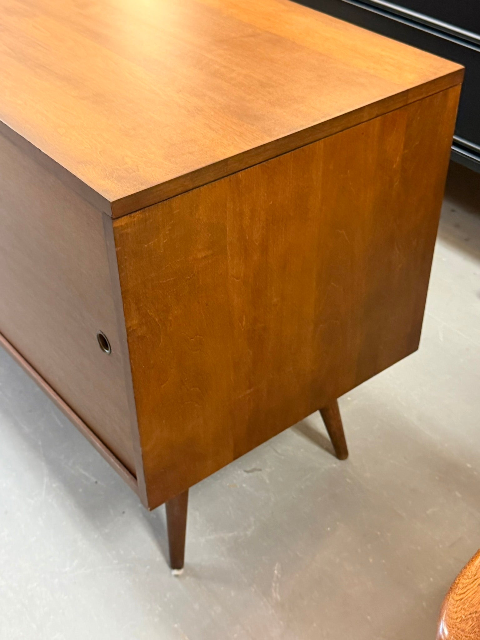 Vintage Paul McCobb Mid Century Modern Low Credenza With Sliding Doors