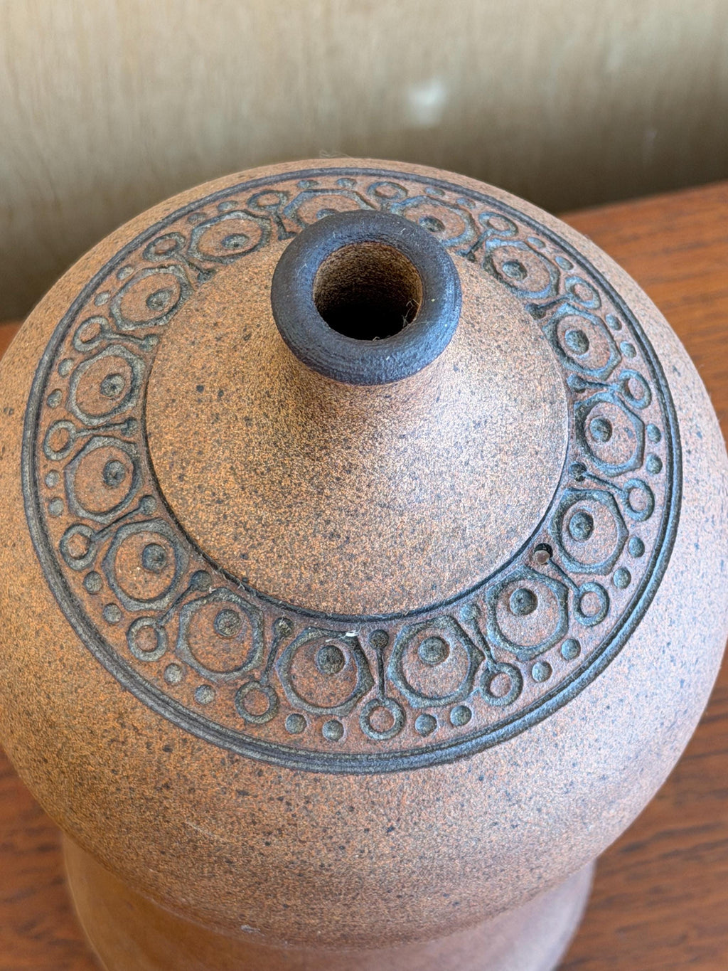 Signed Ceramic Pottery Large Vase - Modern - Vintage