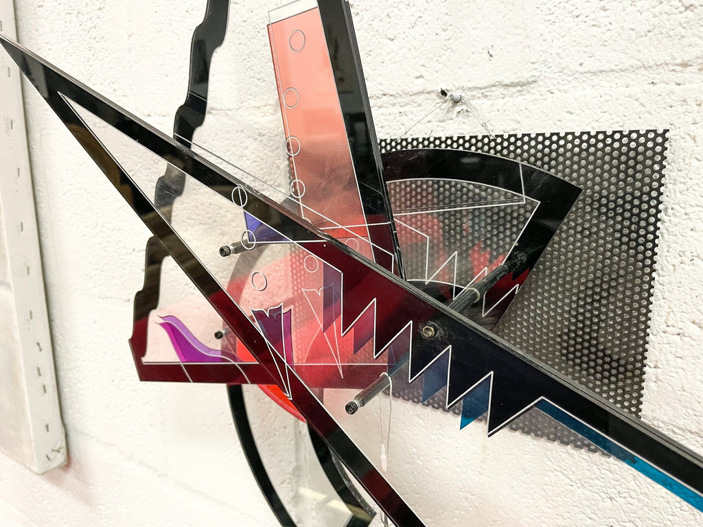 Vintage Post Modern 1980s Wall Art Sculpture