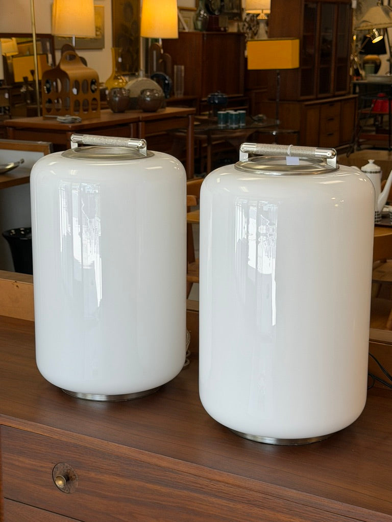 Pair of Mazzega Table Lamps Murano Glass