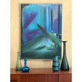 Taylor Stephens Vintage Modern Acrylic Painting on Canvas