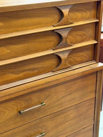 Kent Coffey Perspecta Mid Century Modern Vintage Highboy Dresser
