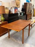 Danish Modern Teak Vintage Dining Table with Leaves