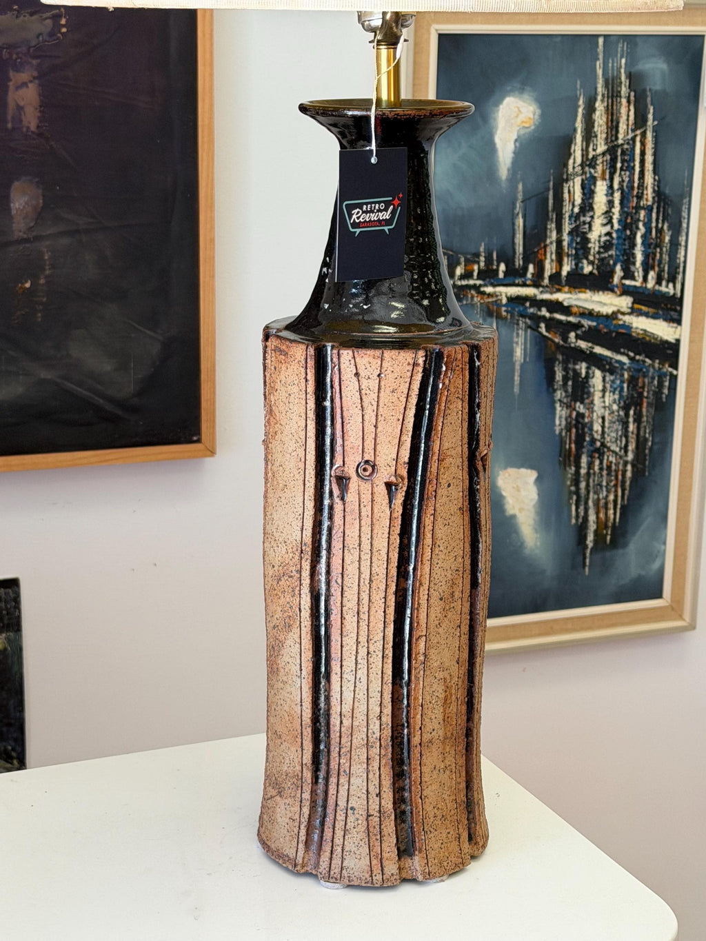 Mid Century Modern Brutalist Table Lamp by Lee Regius, Denmark 1970s