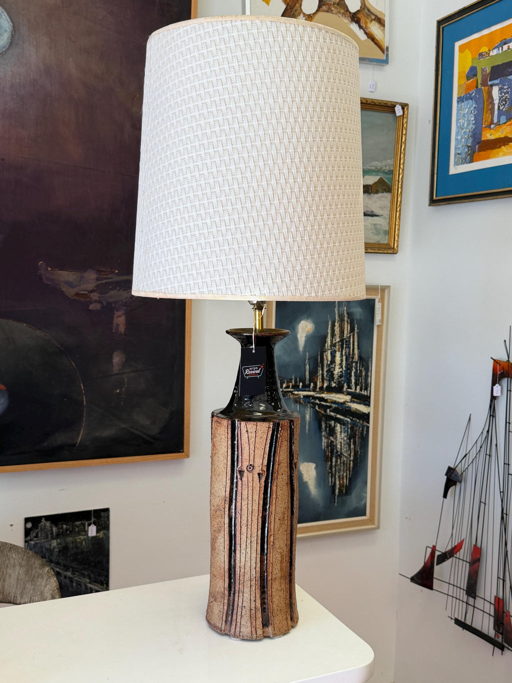 Mid Century Modern Brutalist Table Lamp by Lee Regius, Denmark 1970s