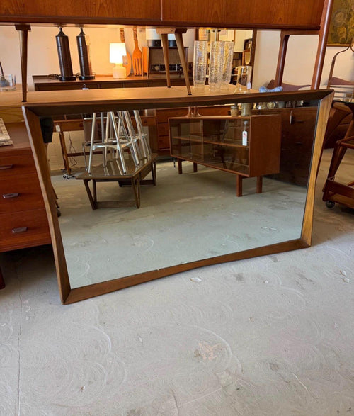 Kent Coffey Large Walnut Wall Mirror Mid Century Modern Vintage