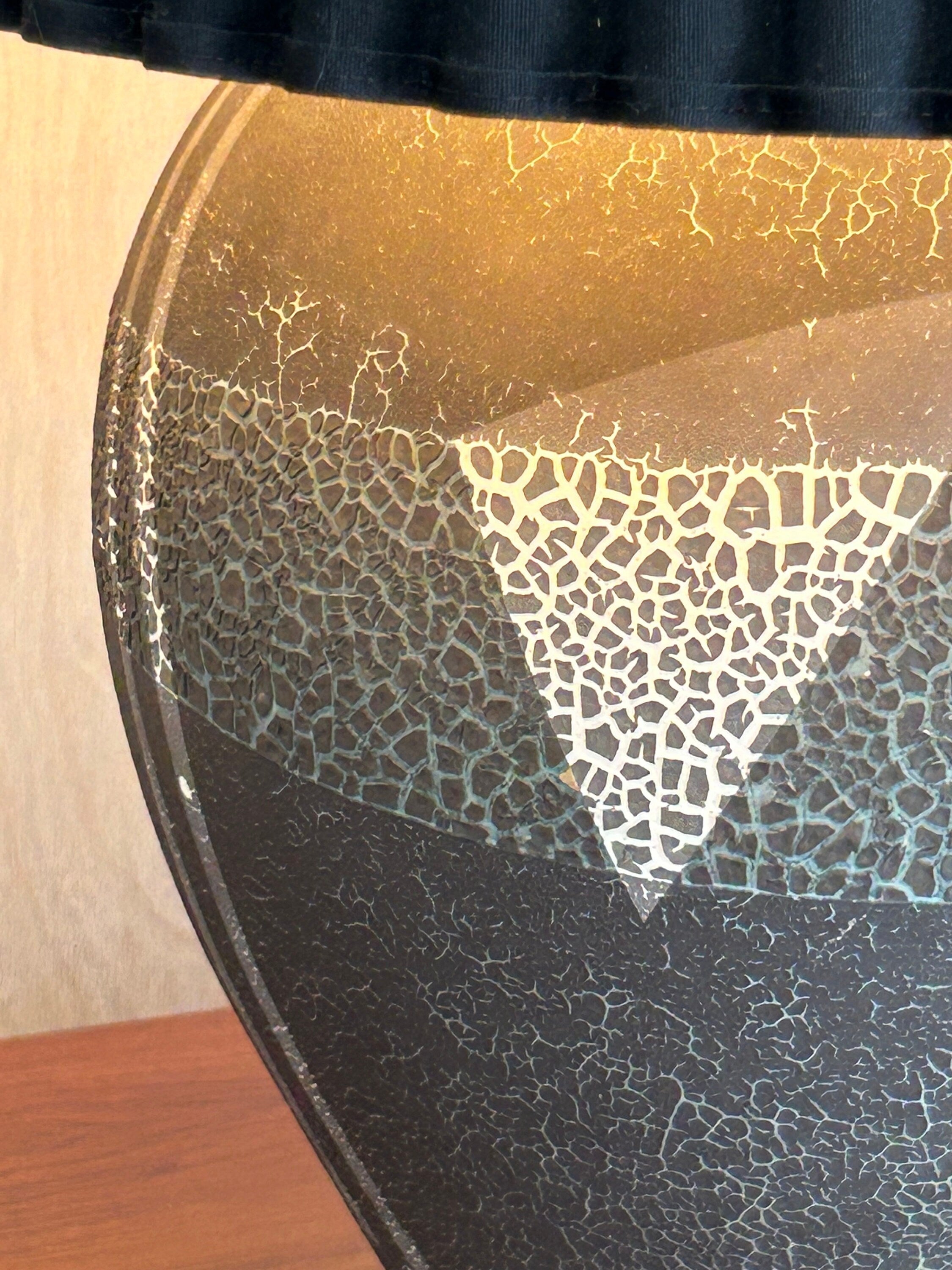 Vintage Signed Postmodern Table Lamp with Shade