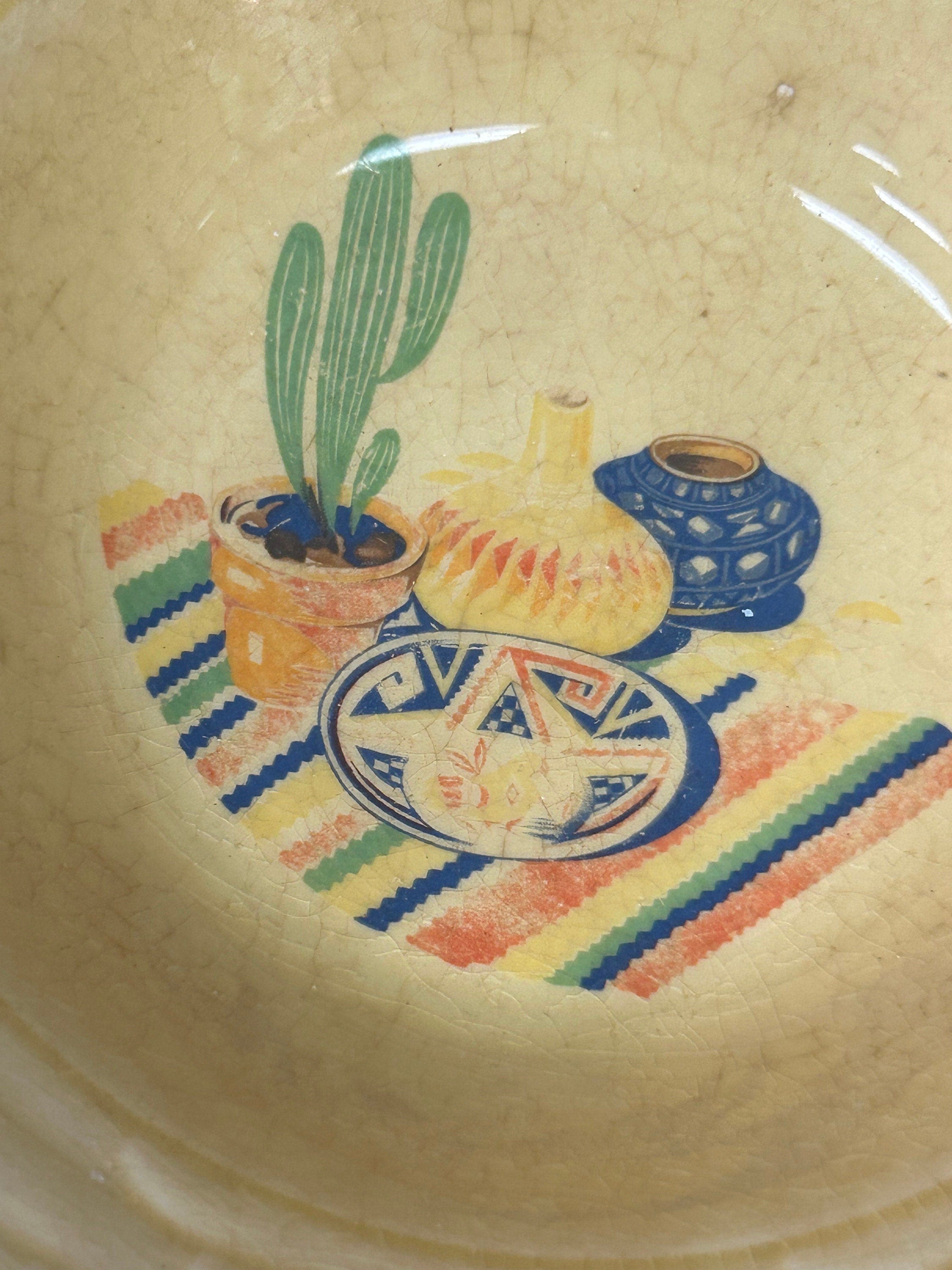 Vintage Mount Clemens Mexican Decorative Bowl