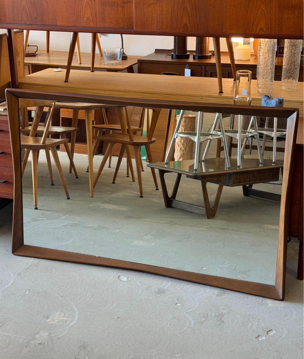 Kent Coffey Large Walnut Wall Mirror Mid Century Modern Vintage