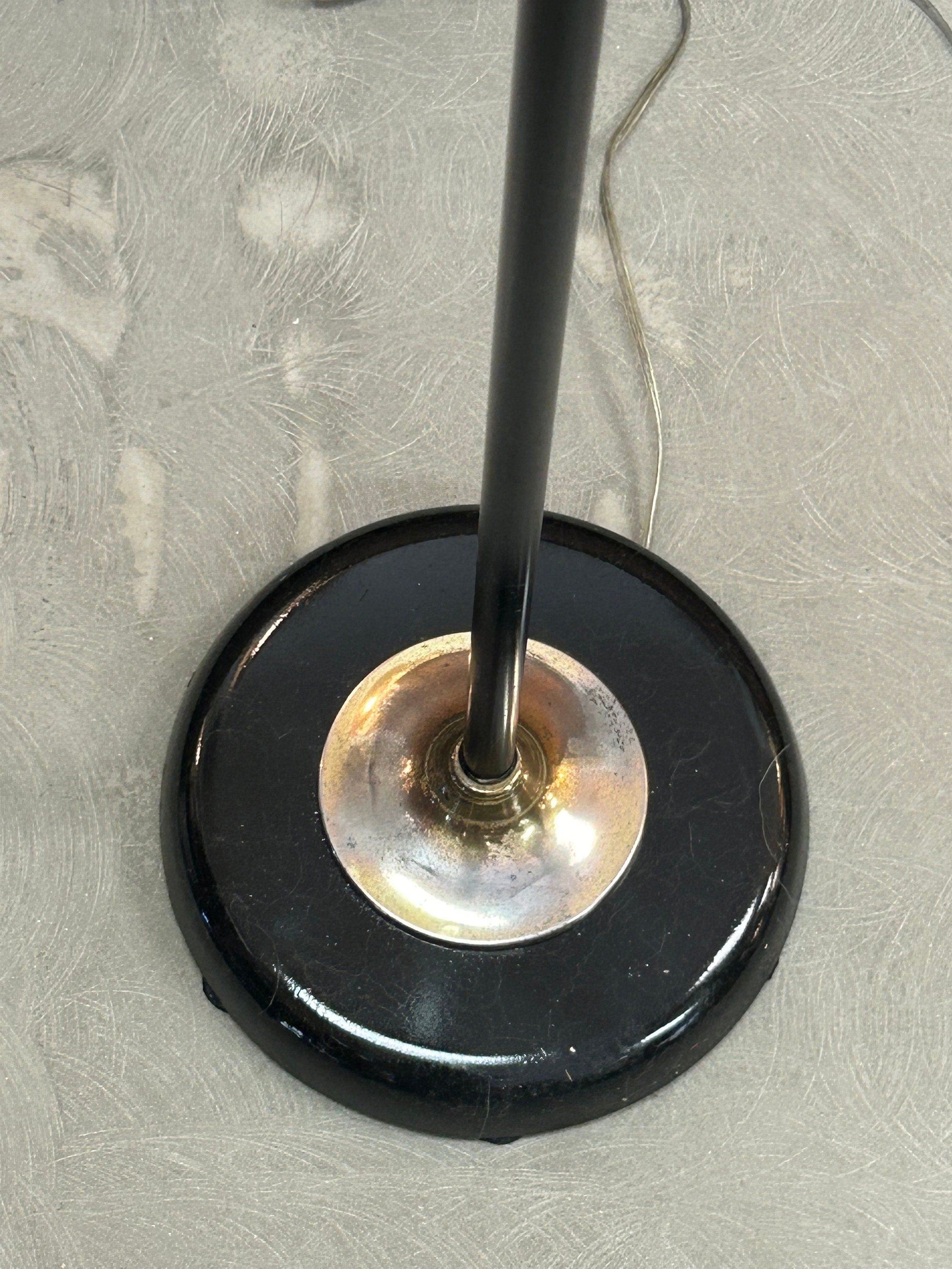 Mid Century Modern Atomic Floor Lamp with Fiberglass Shade