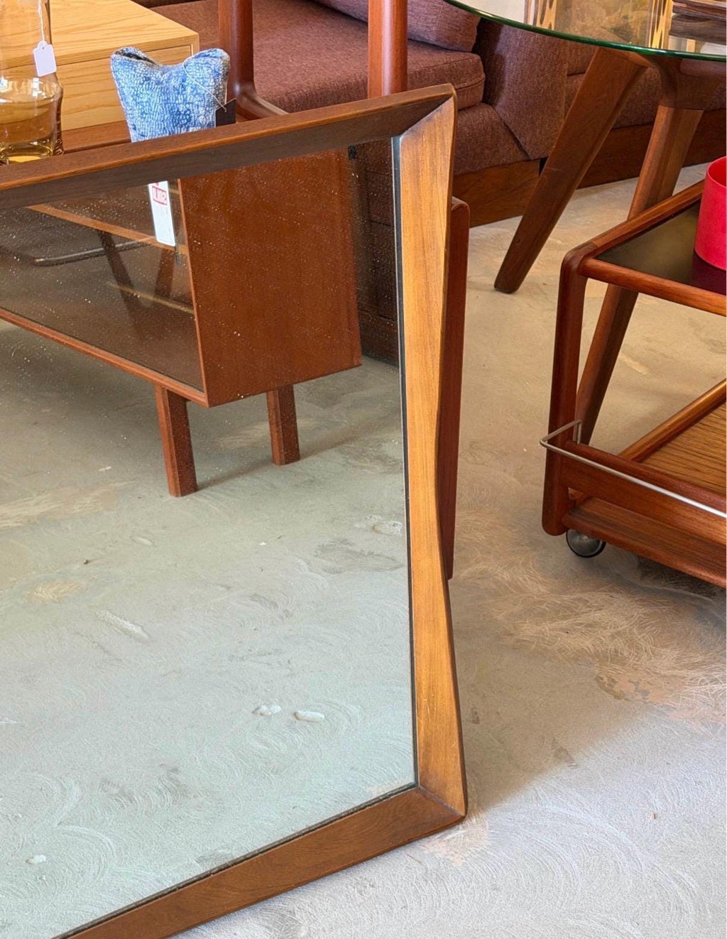 Kent Coffey Large Walnut Wall Mirror Mid Century Modern Vintage