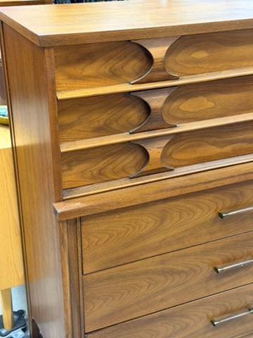 Kent Coffey Perspecta Mid Century Modern Vintage Highboy Dresser