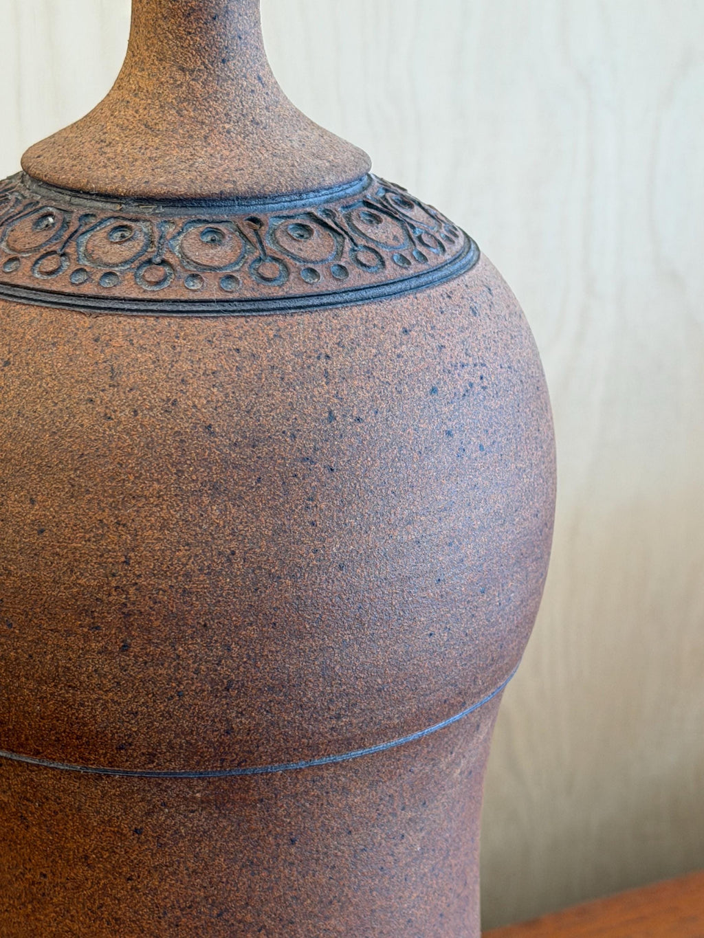 Signed Ceramic Pottery Large Vase - Modern - Vintage