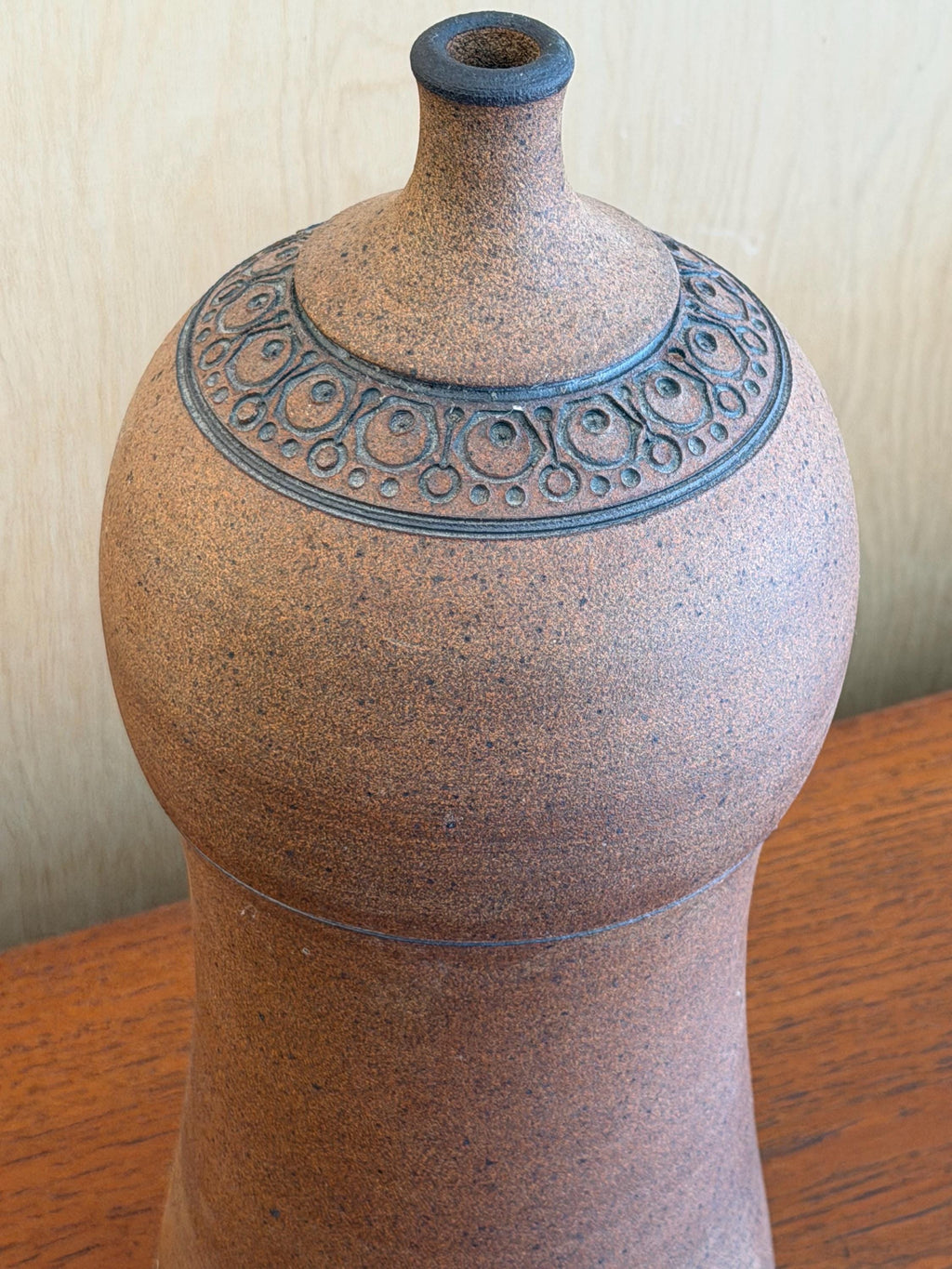 Signed Ceramic Pottery Large Vase - Modern - Vintage