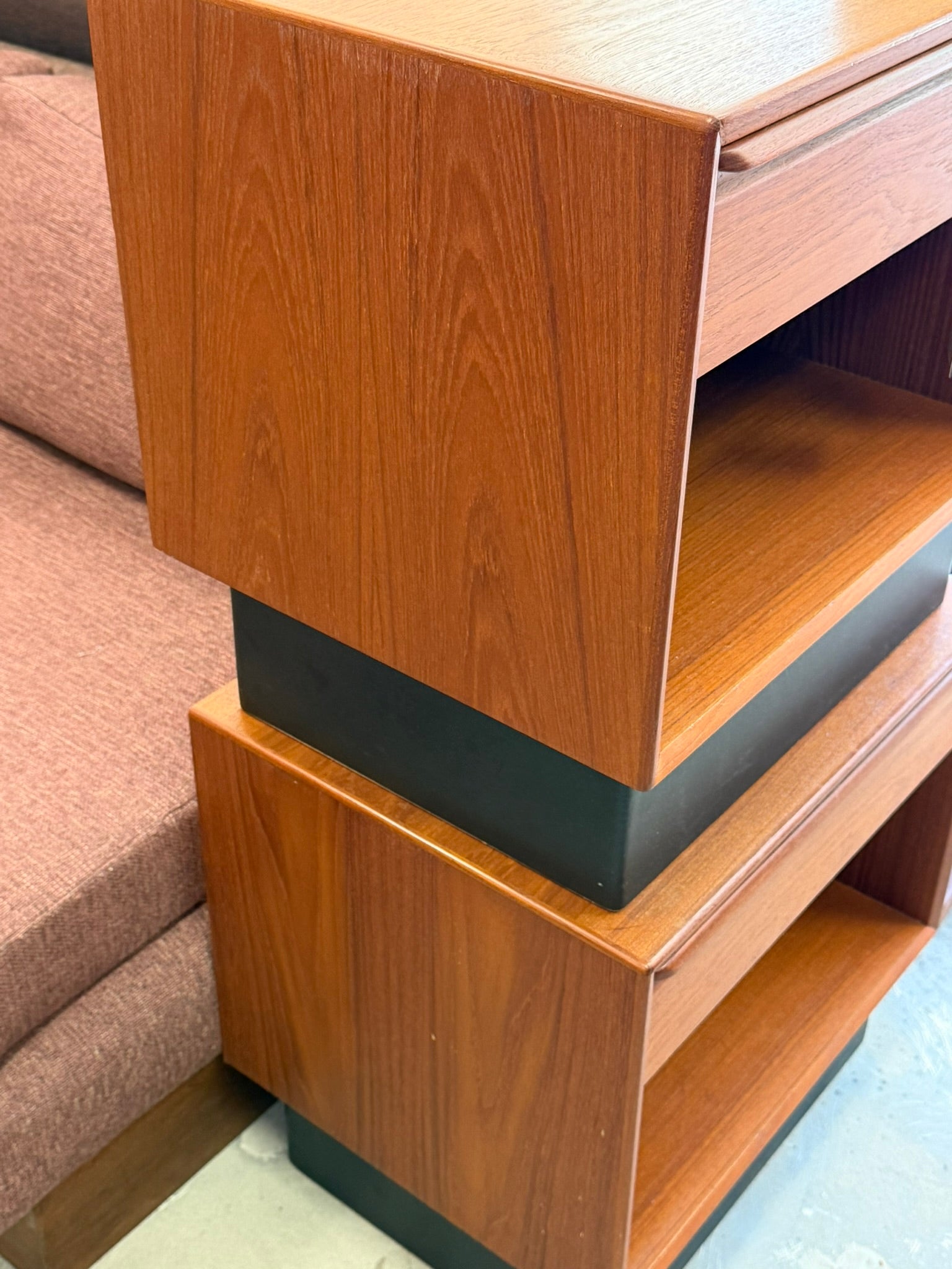 Westnofa Vintage Pair of Teak Nightstands Mid Century Modern