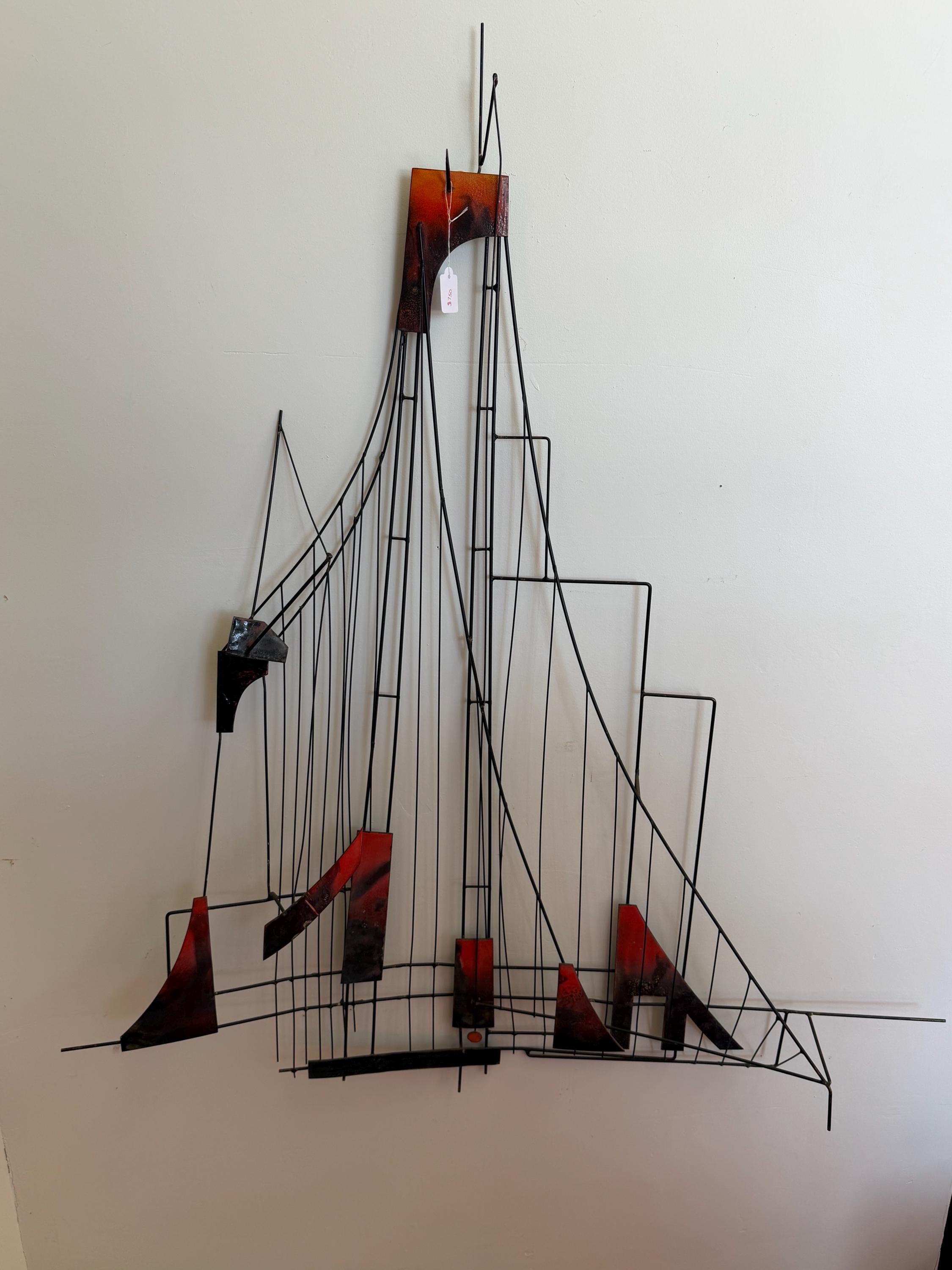 Mid Century Modern Metal Wall Sculpture