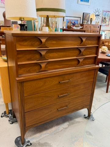 Kent Coffey Perspecta Mid Century Modern Vintage Highboy Dresser
