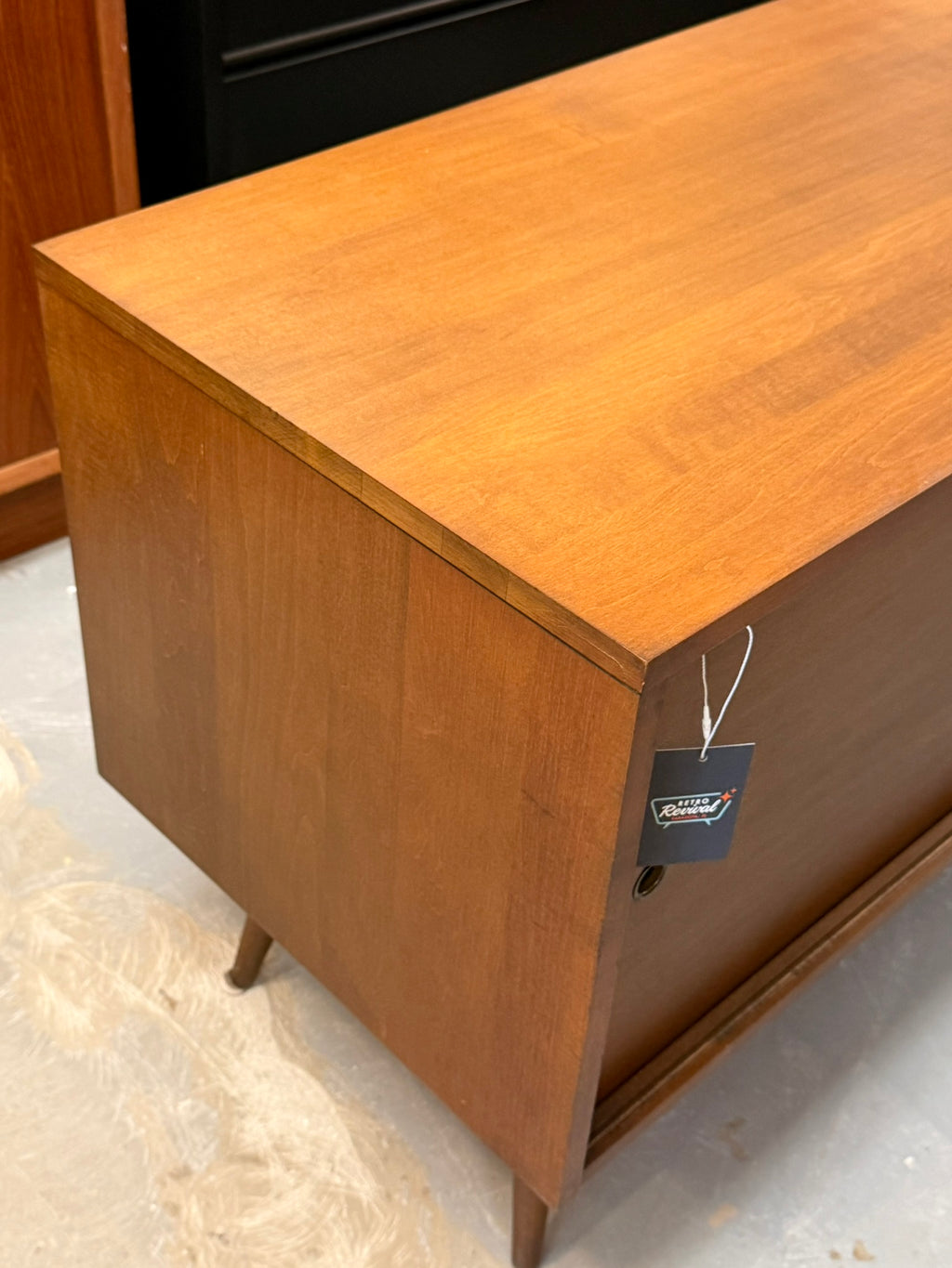 Vintage Paul McCobb Mid Century Modern Low Credenza With Sliding Doors