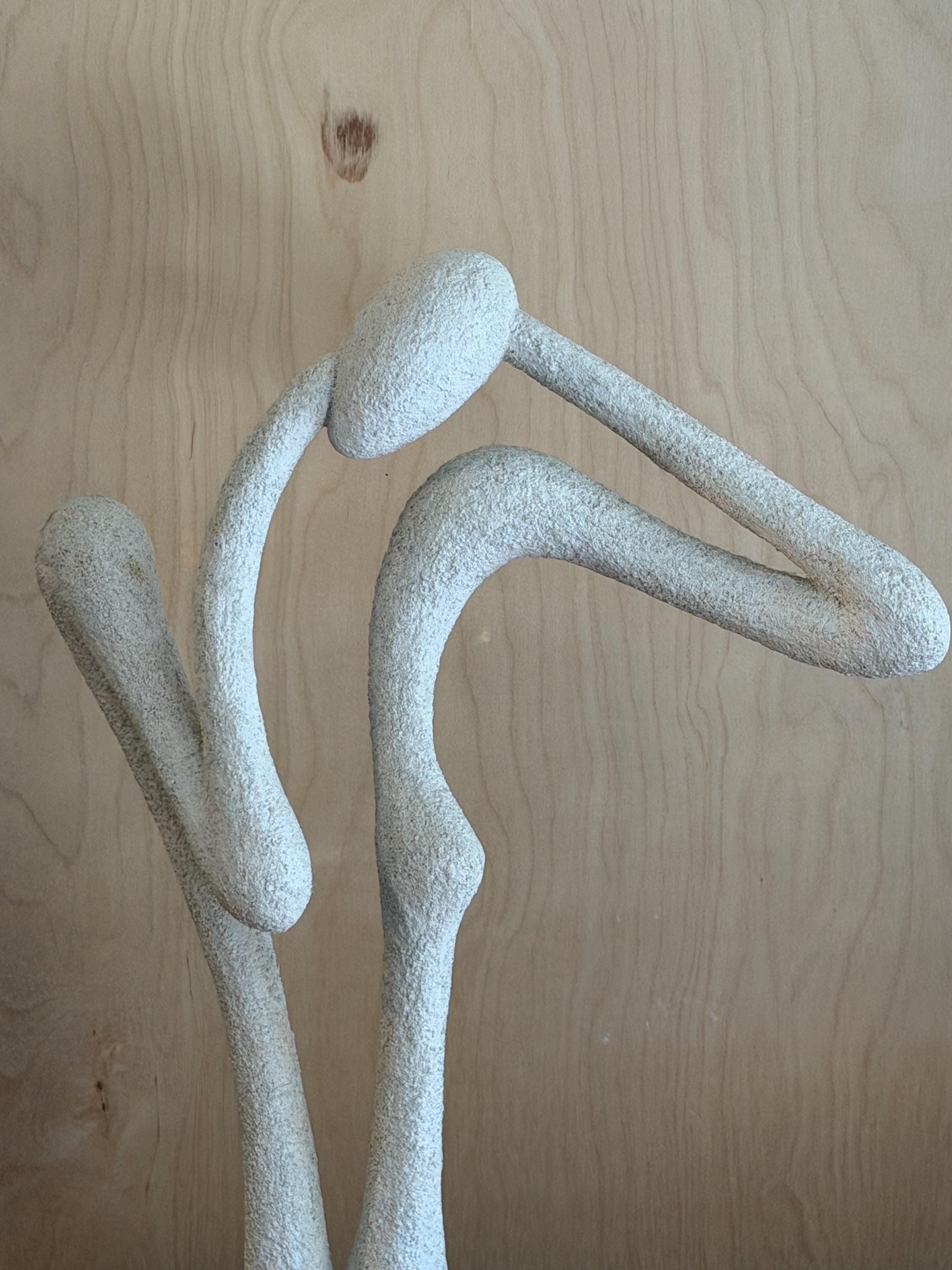 Vintage Abstract Marble And Plastar Sculpture - Modern