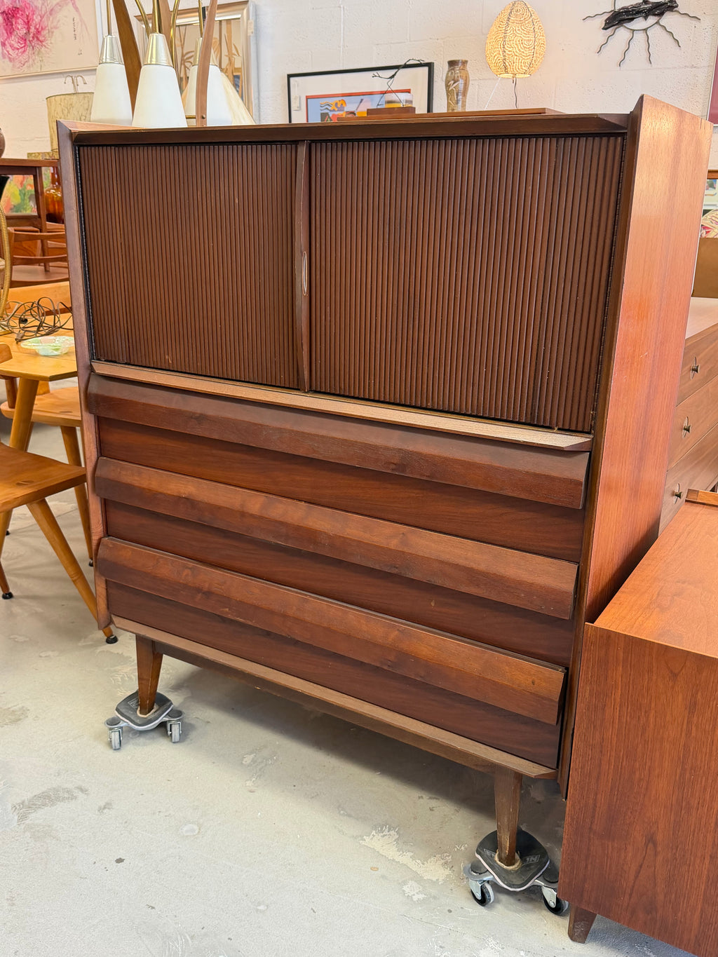 Lane First Edition Vintage Mid Century Modern Highboy