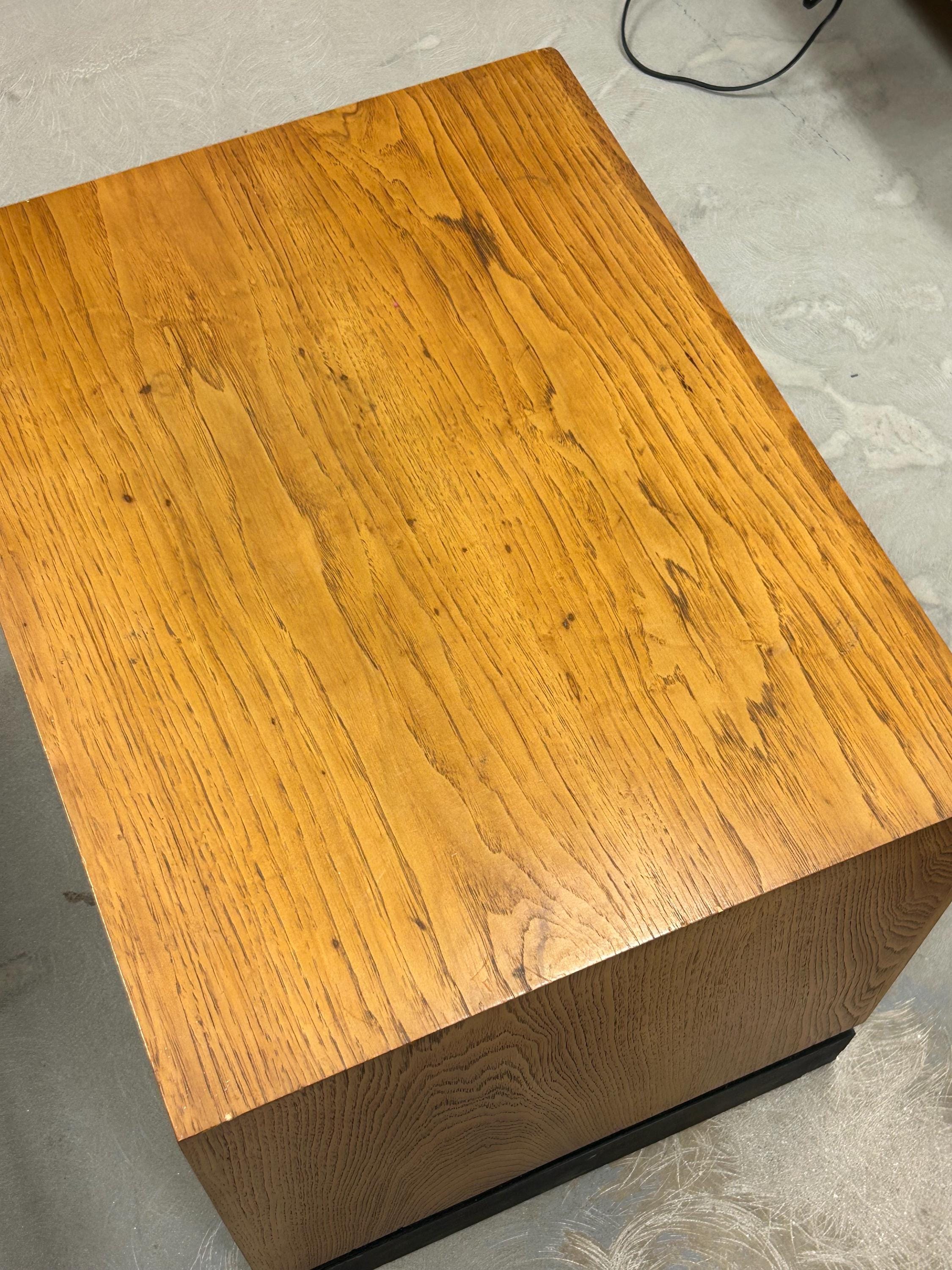 Mid Century Modern Vintage Three Drawer Walnut Cabinet