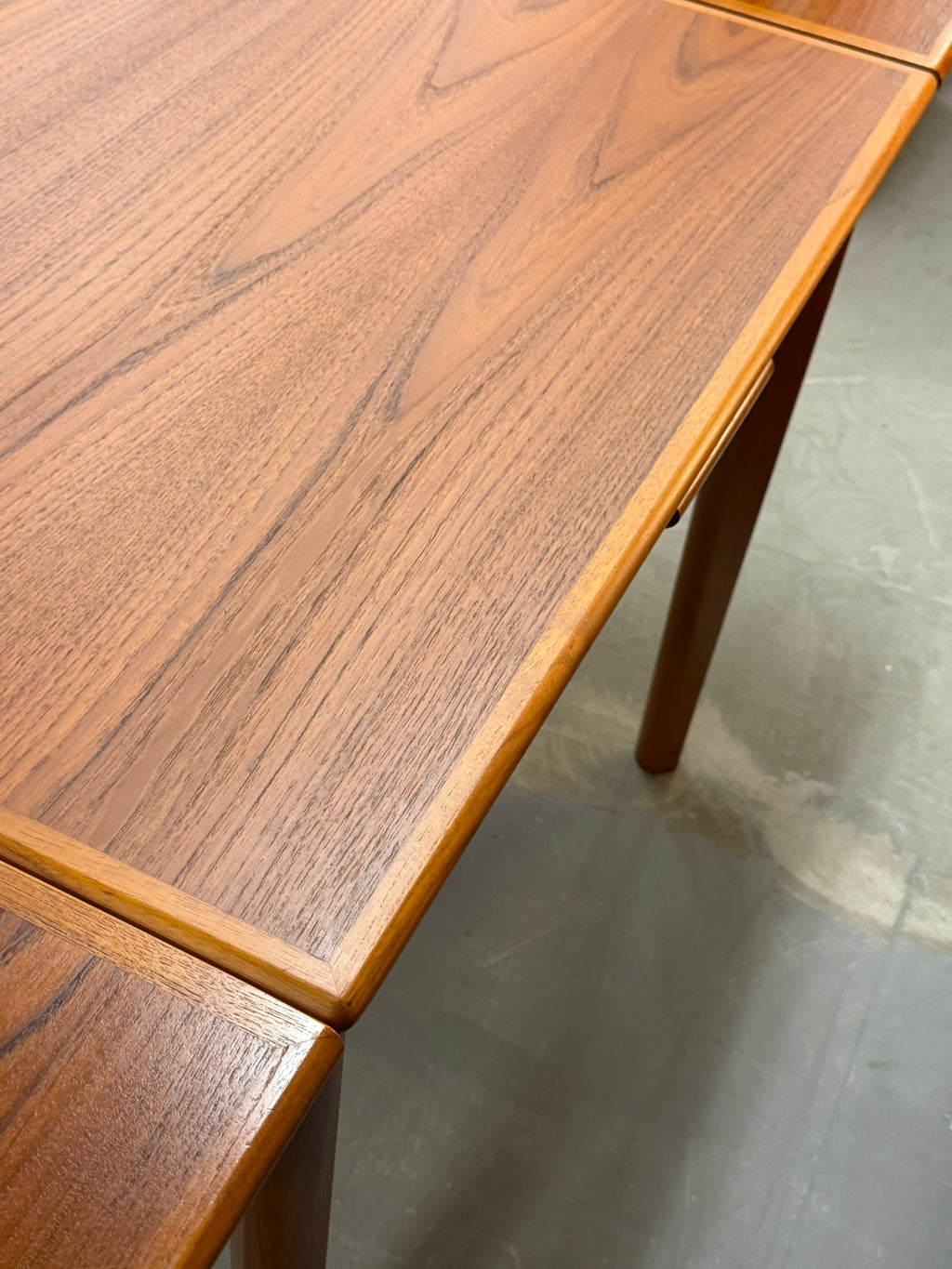 Danish Modern Teak Vintage Dining Table with Leaves