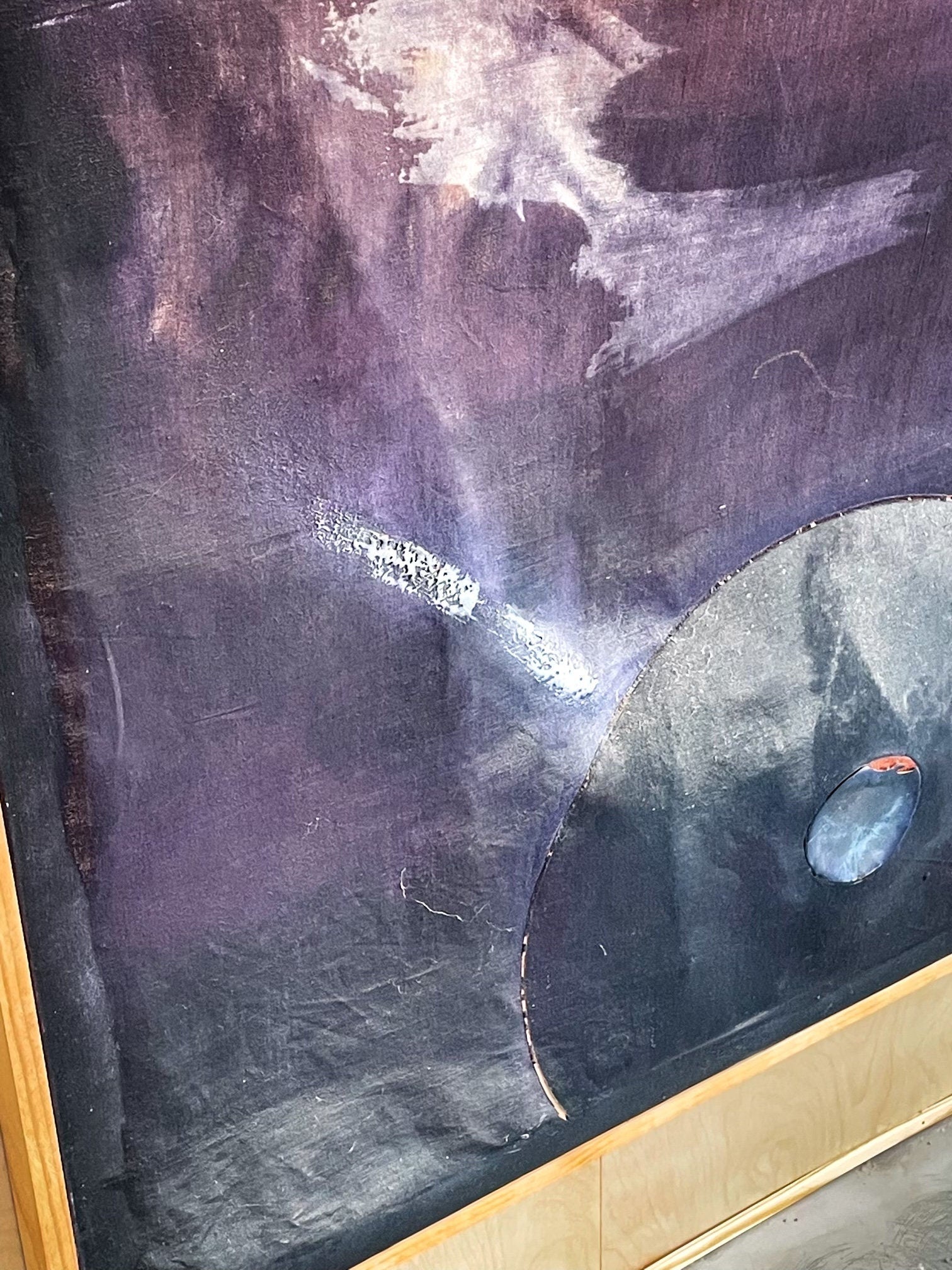 1960s Roland Reiss “Moon Ascendent” 3 Dimensional Painting on Canvas - Mid Century Modern