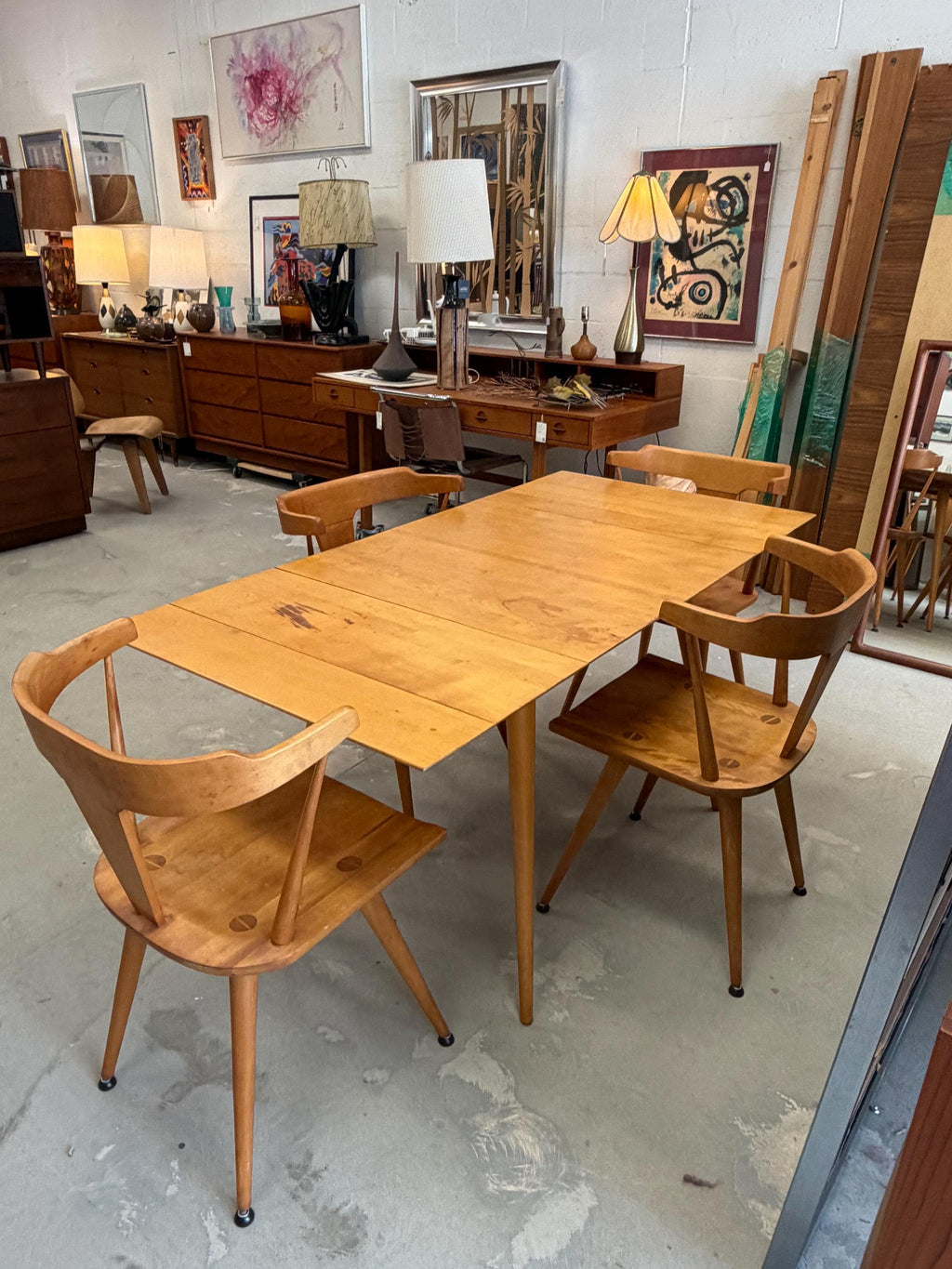 Paul McCobb Dining Table with 4 Chairs - Mid Century Modern - Vintage