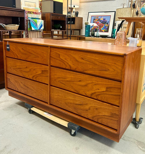 Danish Modern Vintage Teak Lowboy Dresser