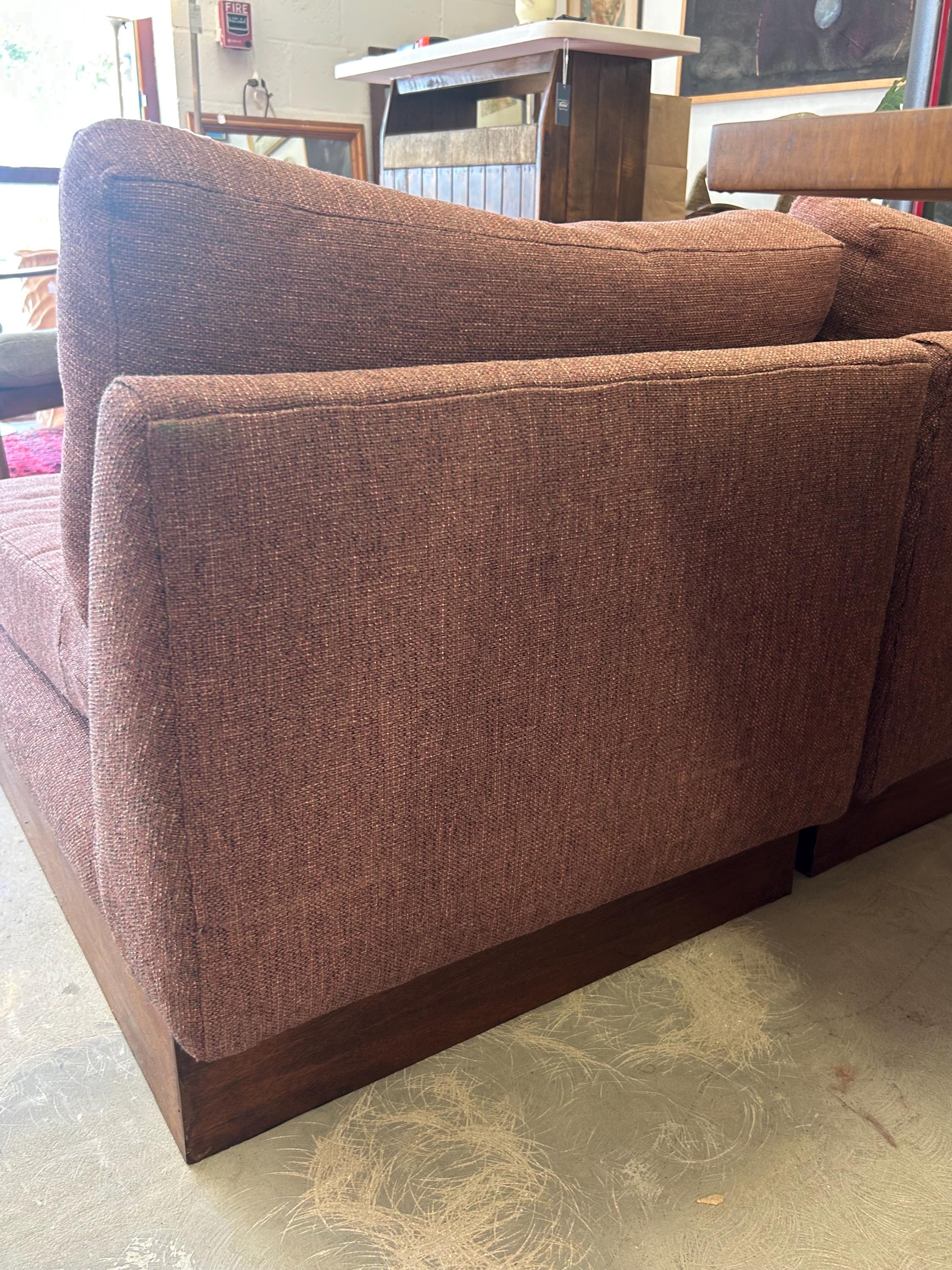 Pair of Vintage Upholstered Slipper Chairs - Mid Century Modern