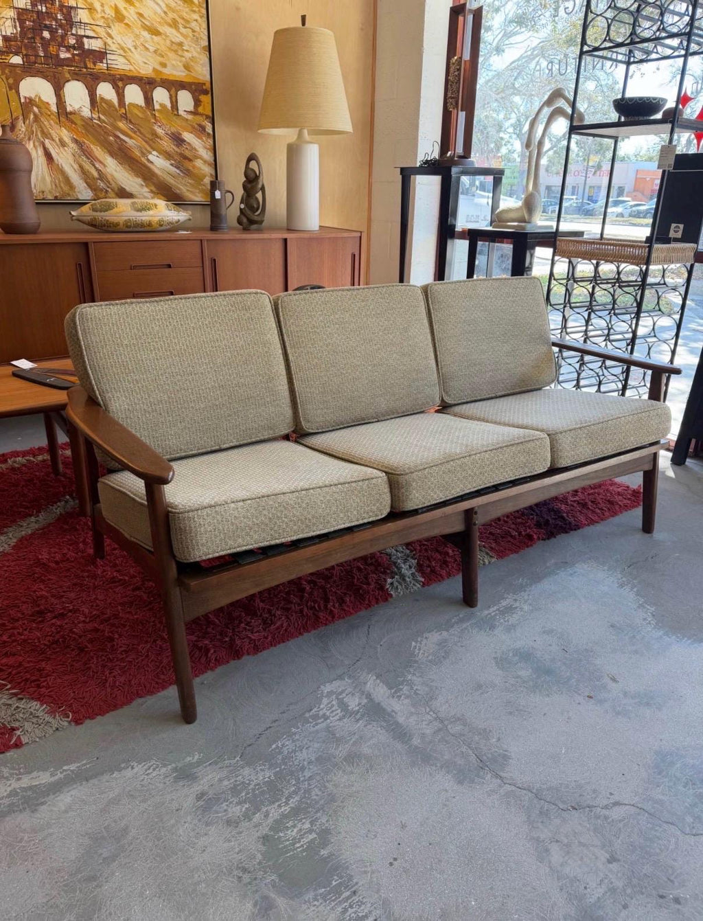 Mid Century Modern Vintage 3 Seater Sofa
