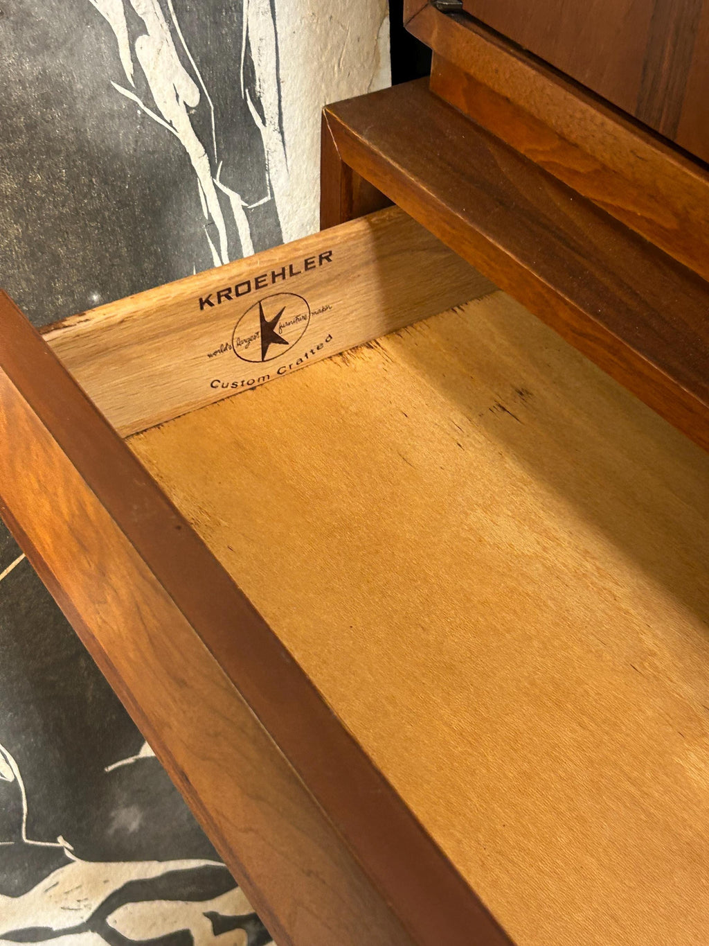 Kroehler Signature Rosewood & Walnut Highboy Dresser