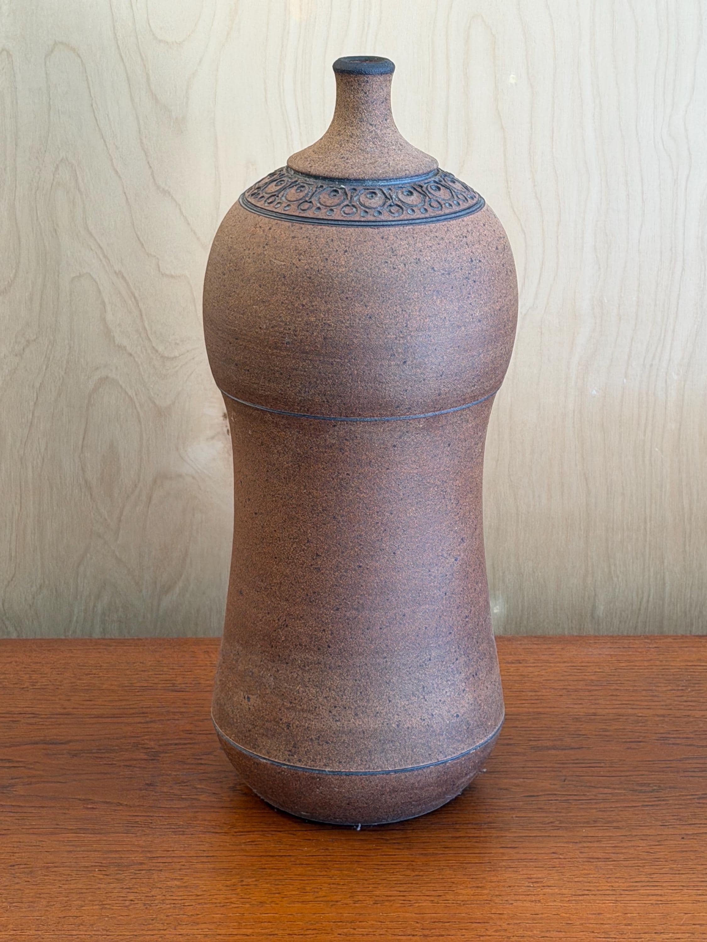 Signed Ceramic Pottery Large Vase - Modern - Vintage