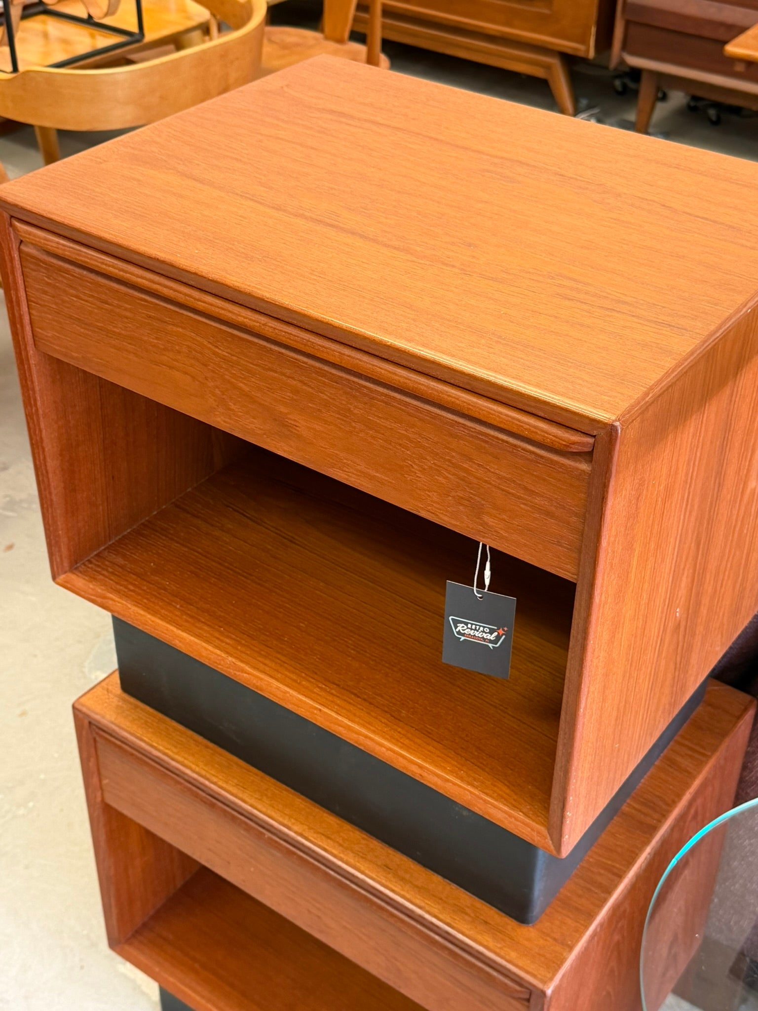 Westnofa Vintage Pair of Teak Nightstands Mid Century Modern