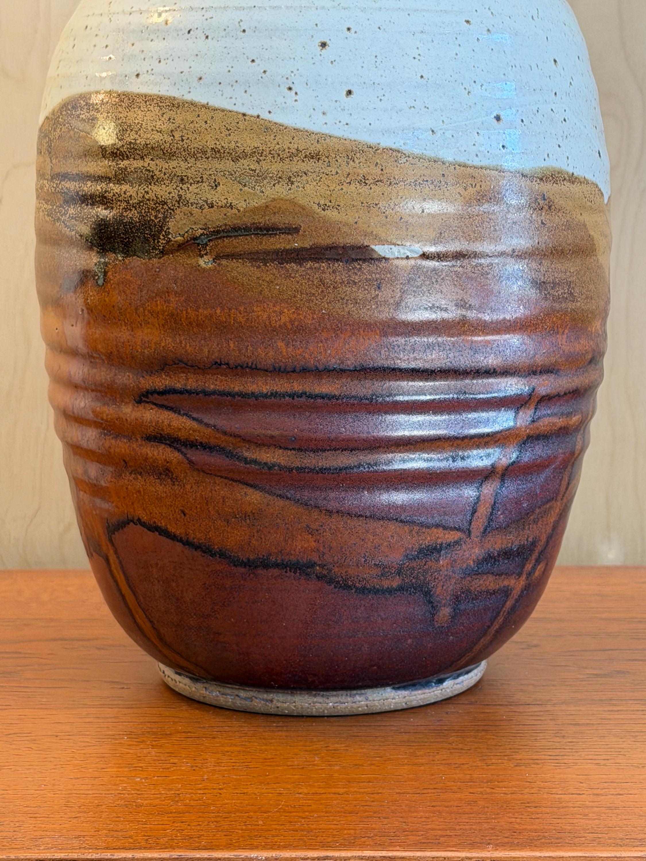 Large Signed Ceramic Pottery Vase - Vintage - Modern