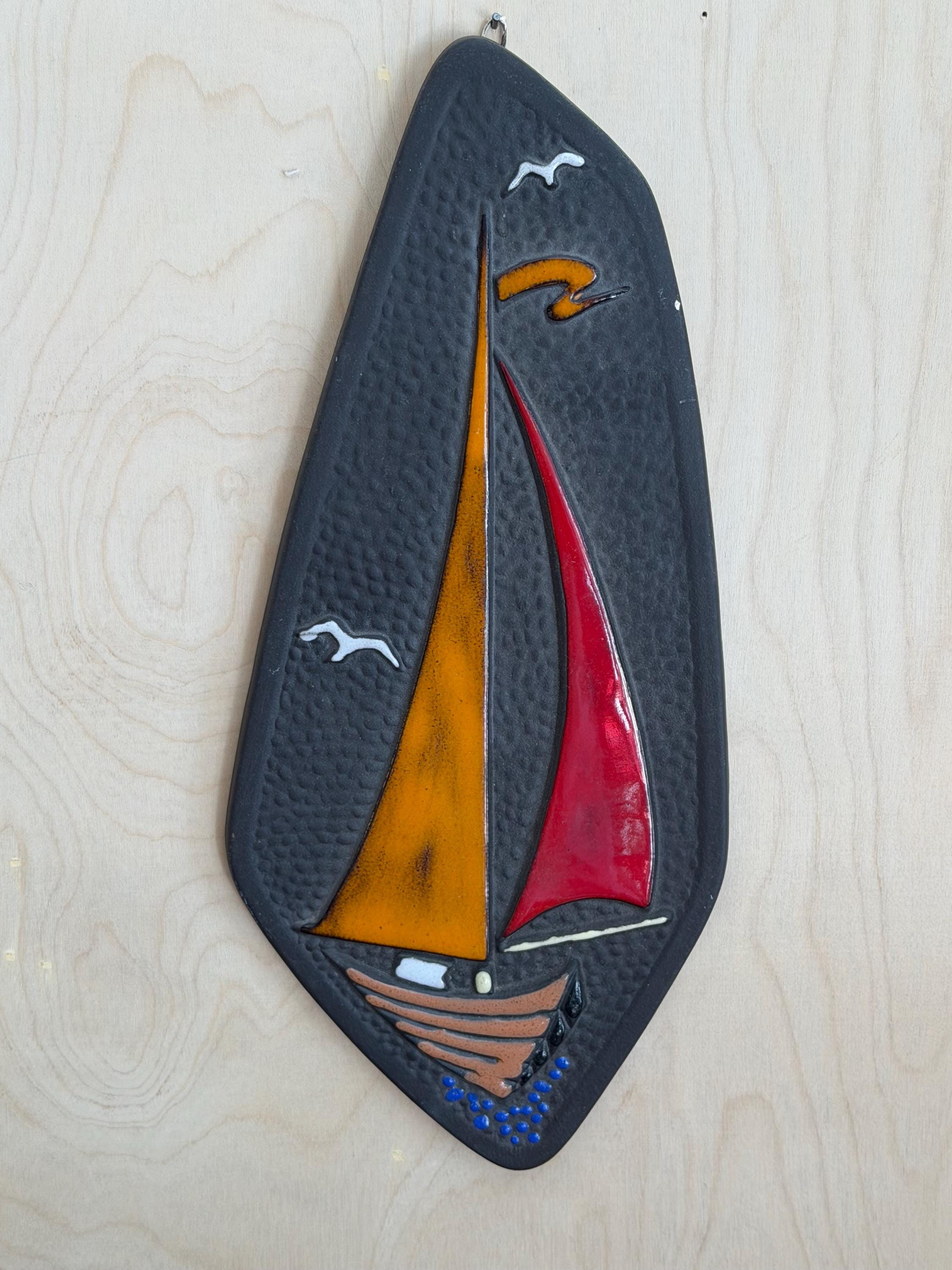 Vintage Mid Century Norwegian Ceramic Wall Hanging