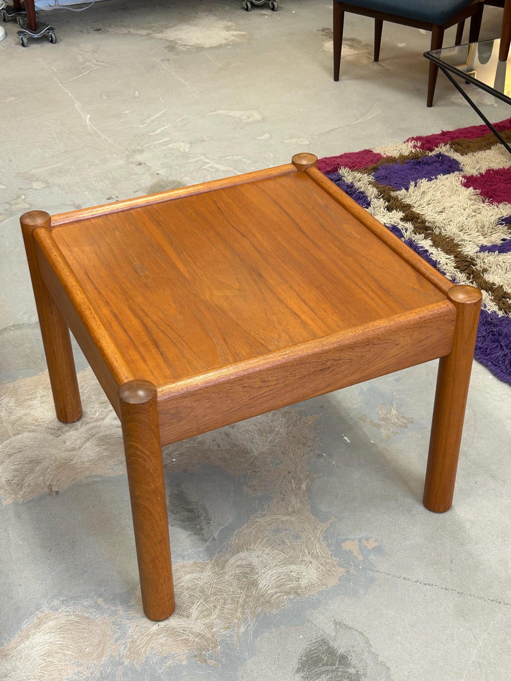Danish Modern Vintage Teak Square Coffee Table by Domino Møbler