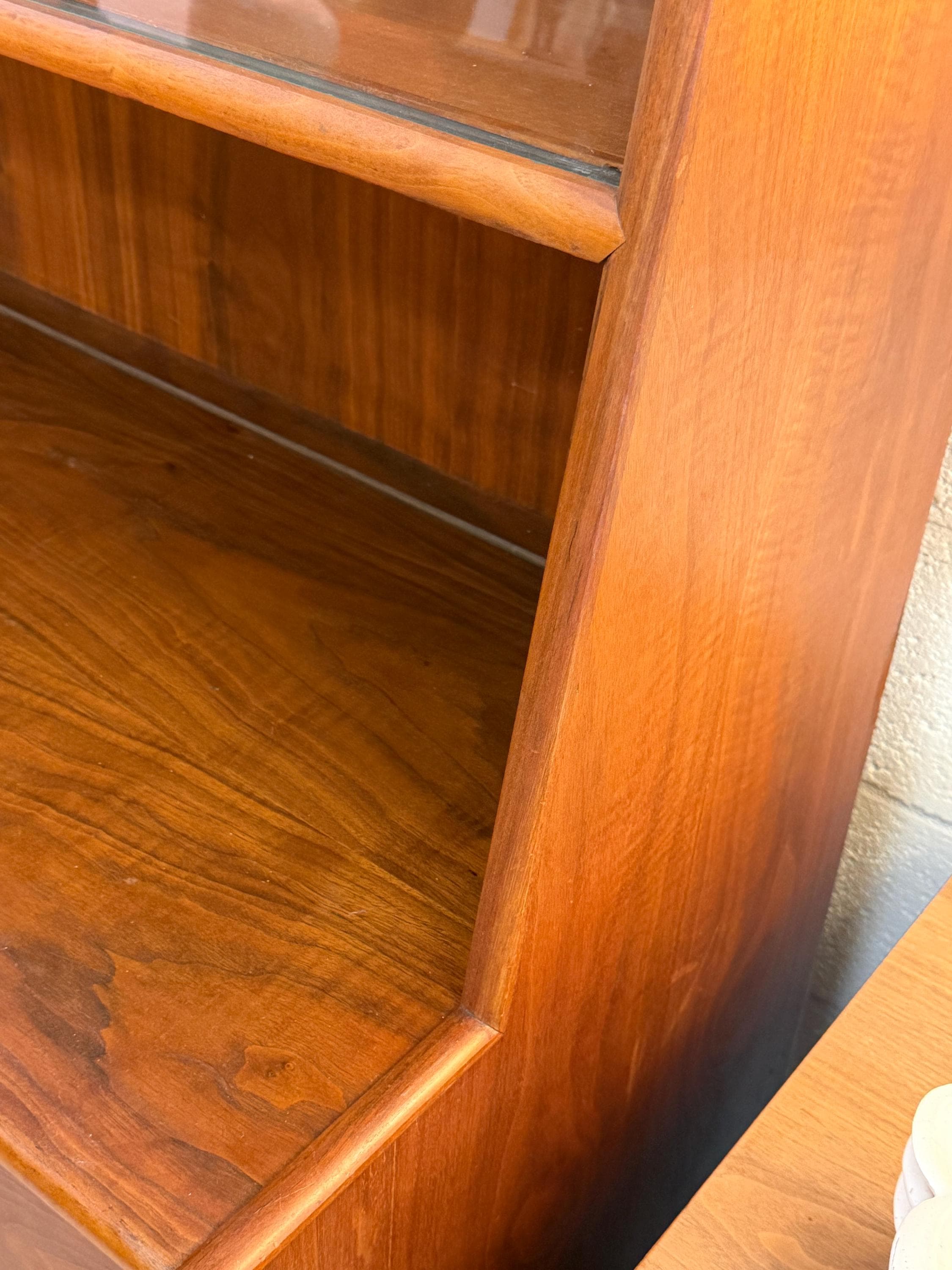 Drexel Declaration Mid Century Modern Vintage Walnut Hutch