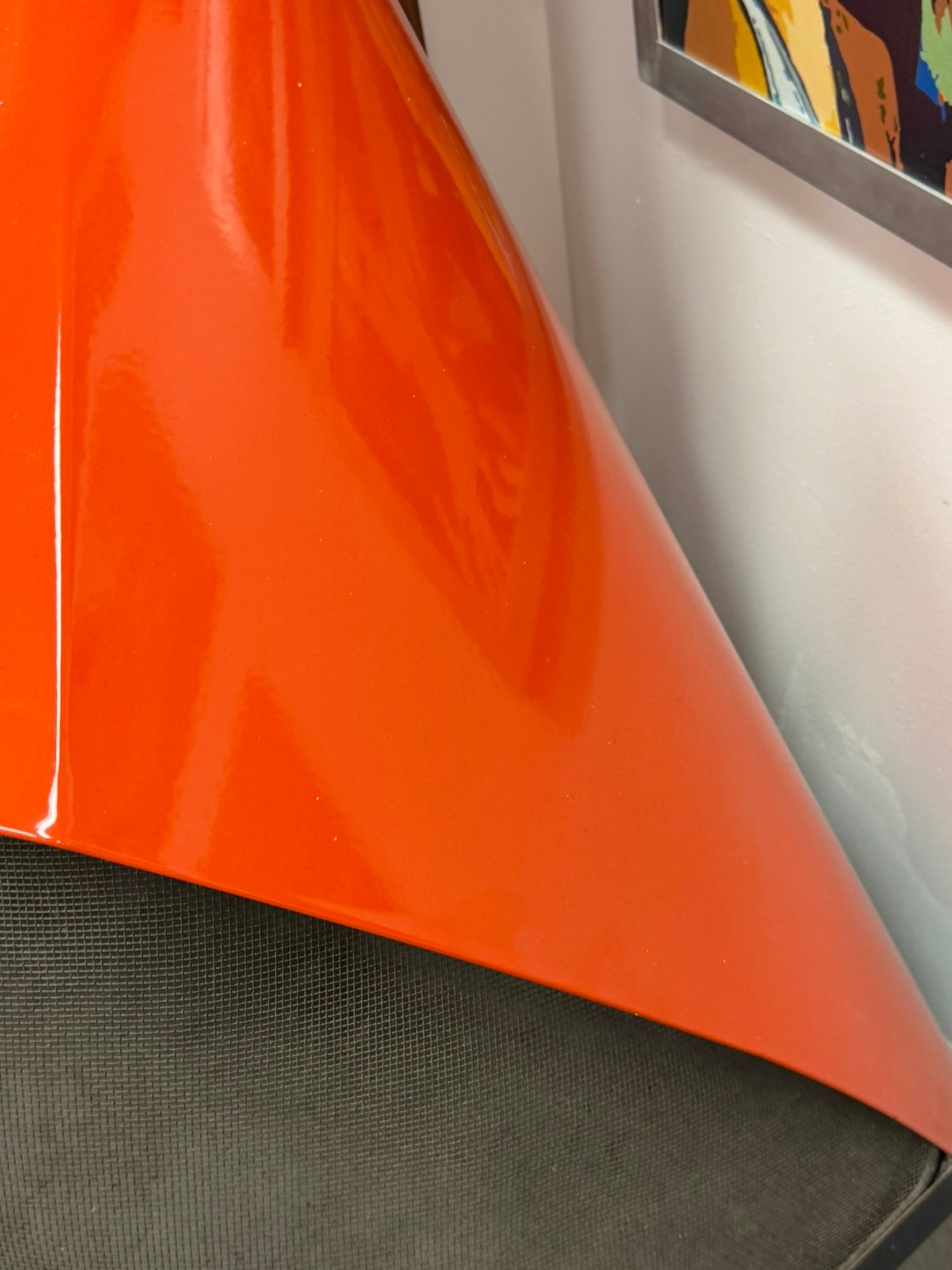 Mid Century Modern Original Vintage Orange Fireplace