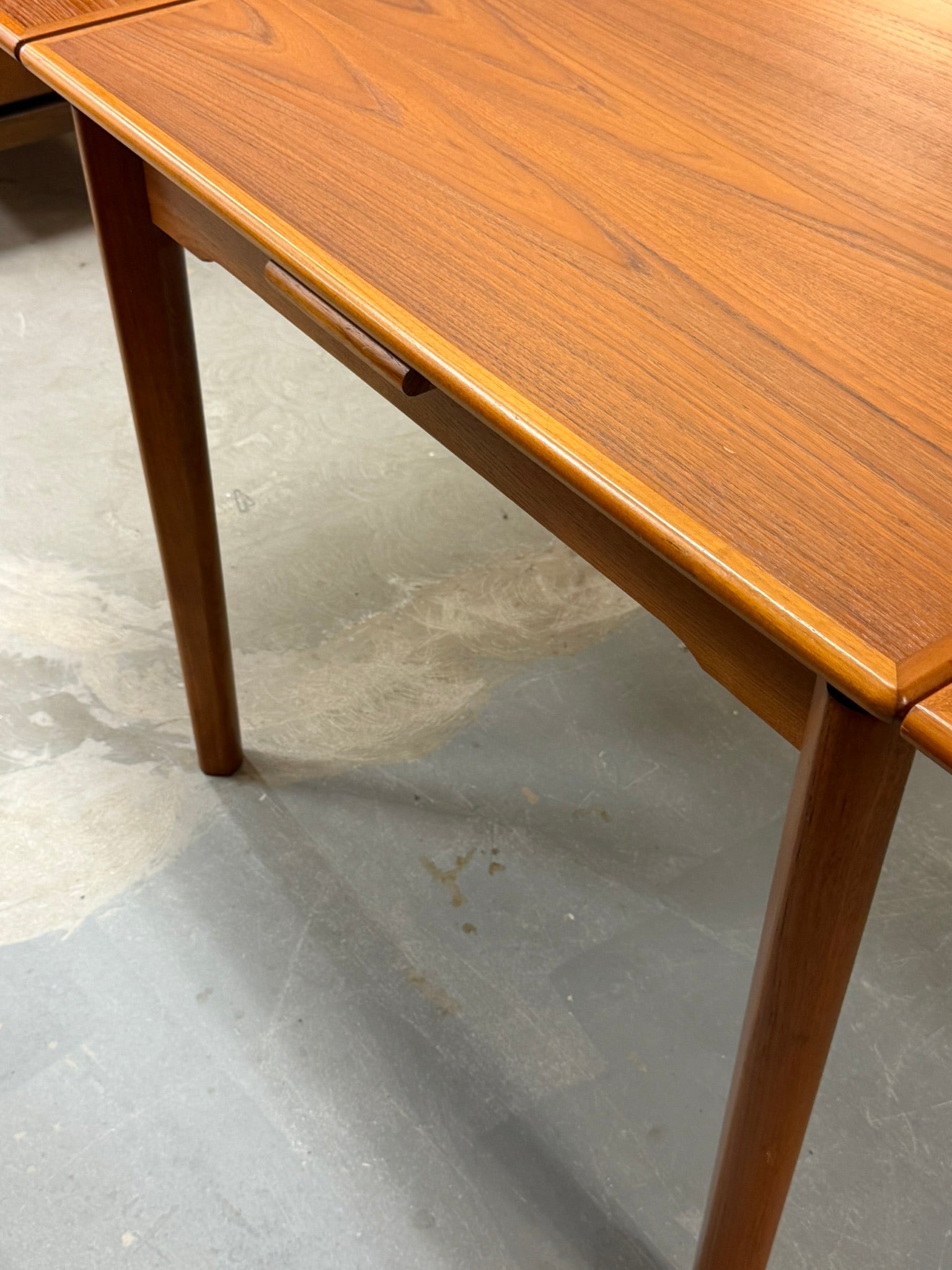 Danish Modern Teak Vintage Dining Table with Leaves