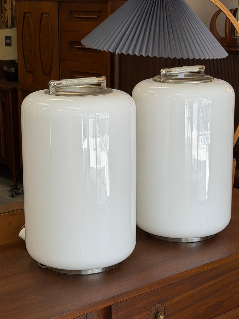 Pair of Mazzega Table Lamps Murano Glass