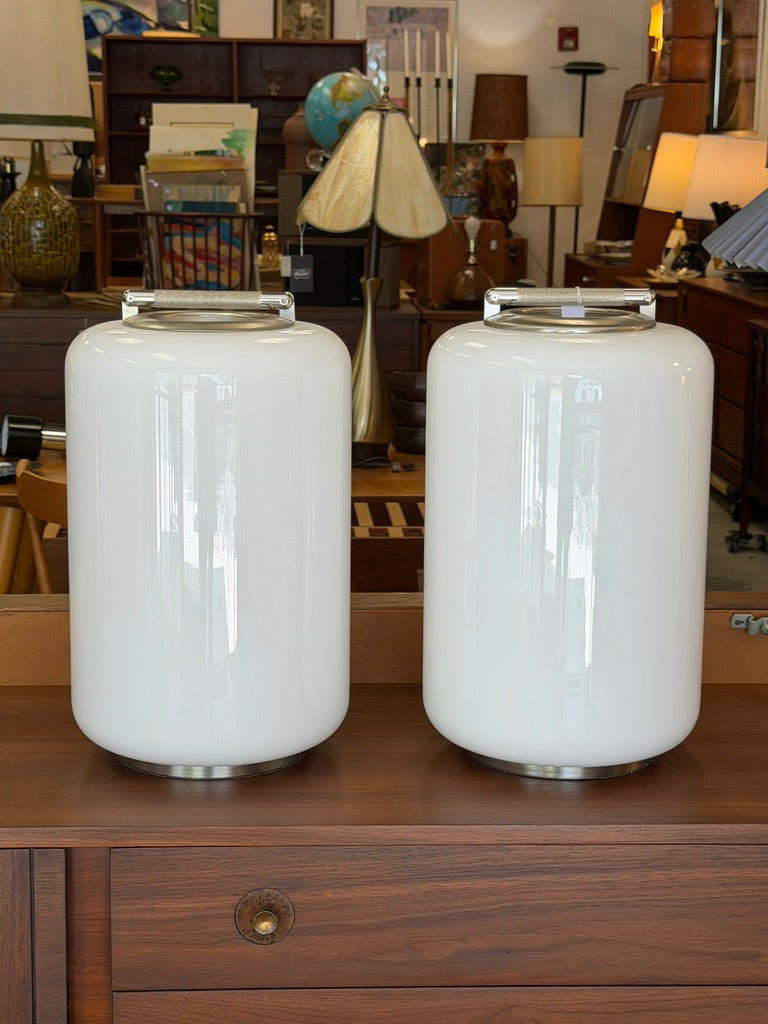 Pair of Mazzega Table Lamps Murano Glass