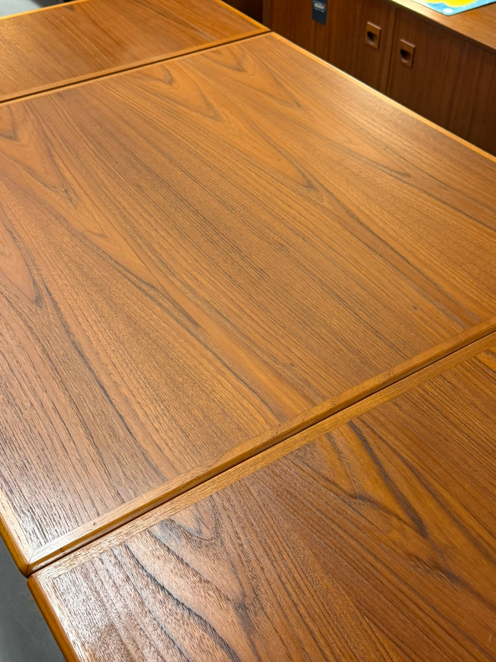 Danish Modern Teak Vintage Dining Table with Leaves