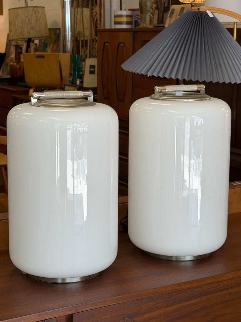 Pair of Mazzega Table Lamps Murano Glass