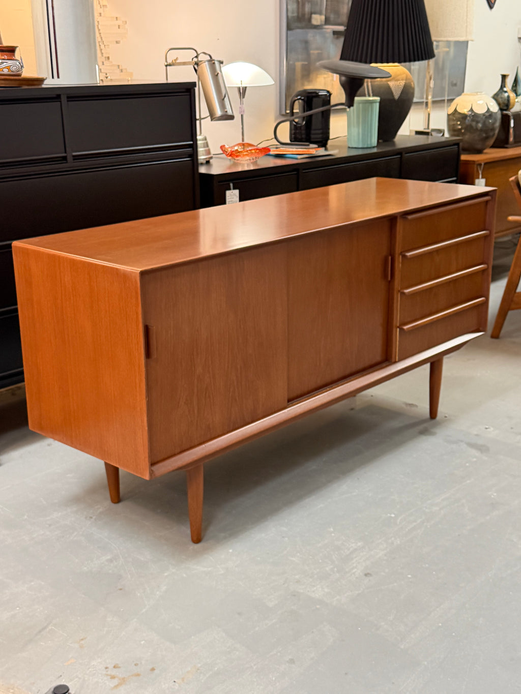 Vintage Teak Sideboard Credenza by Falster - Danish Modern - MCM - Mid Century Modern