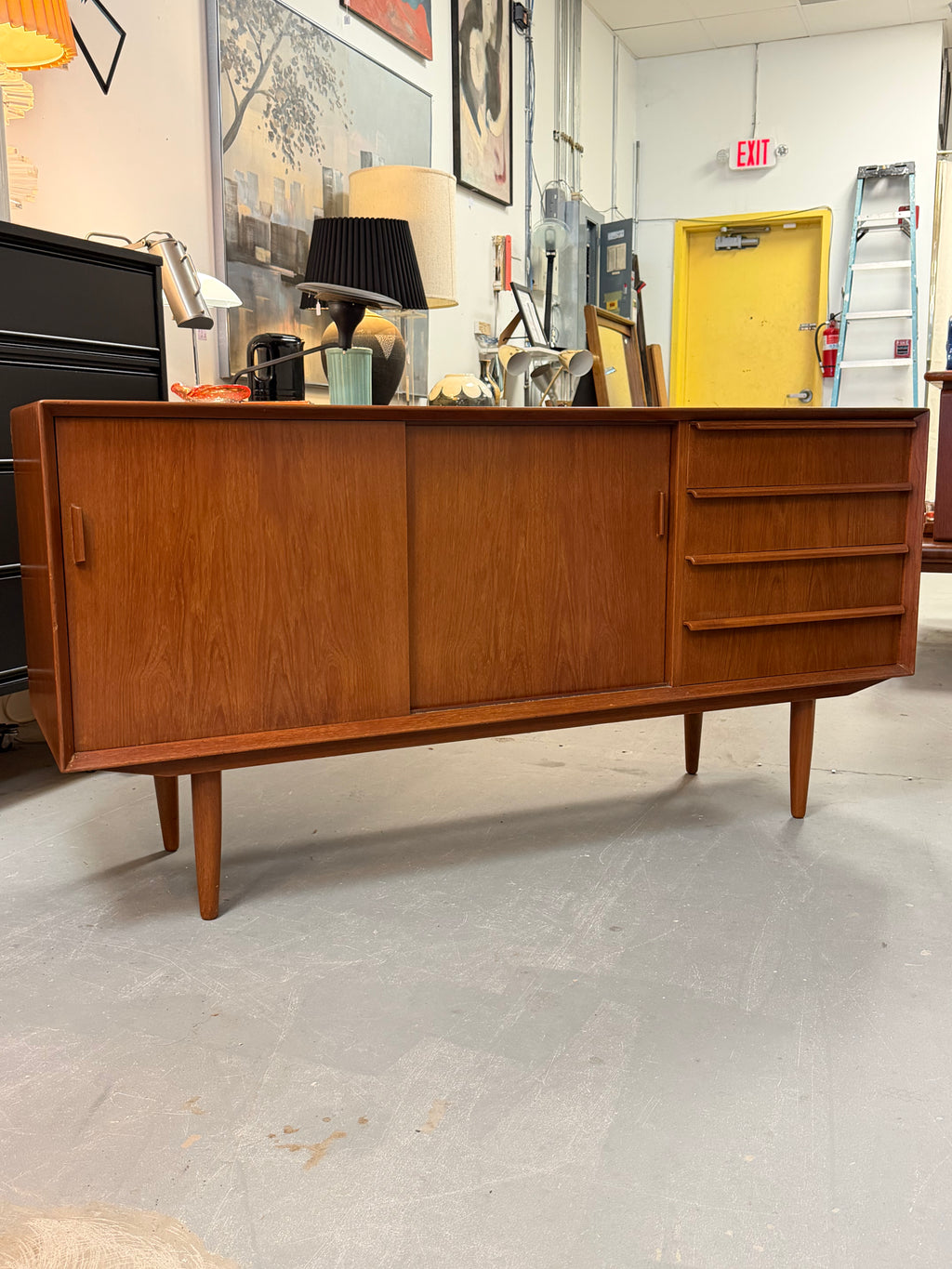 Vintage Teak Sideboard Credenza by Falster - Danish Modern - MCM - Mid Century Modern