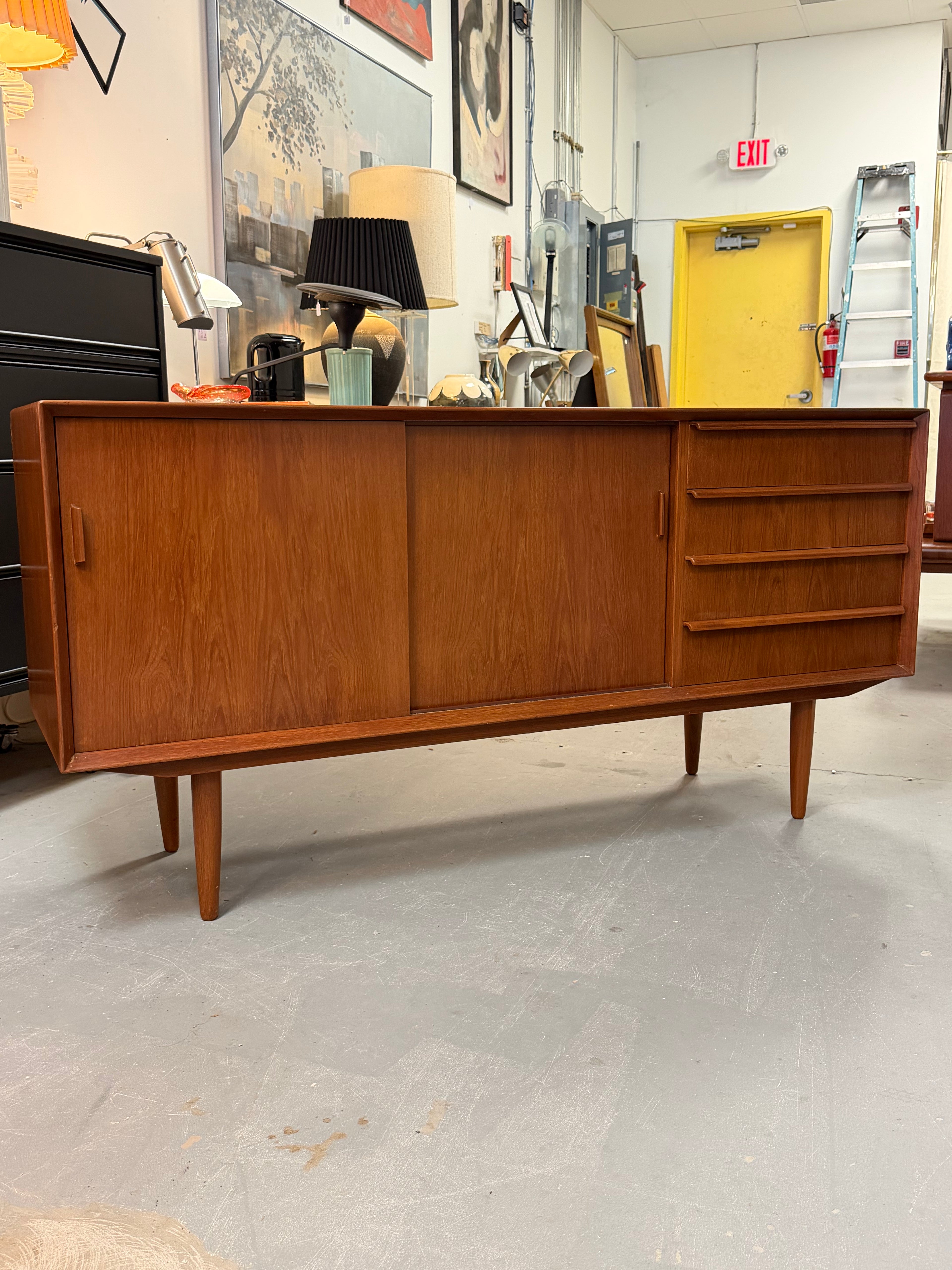 Vintage Teak Sideboard Credenza by Falster - Danish Modern - MCM - Mid Century Modern