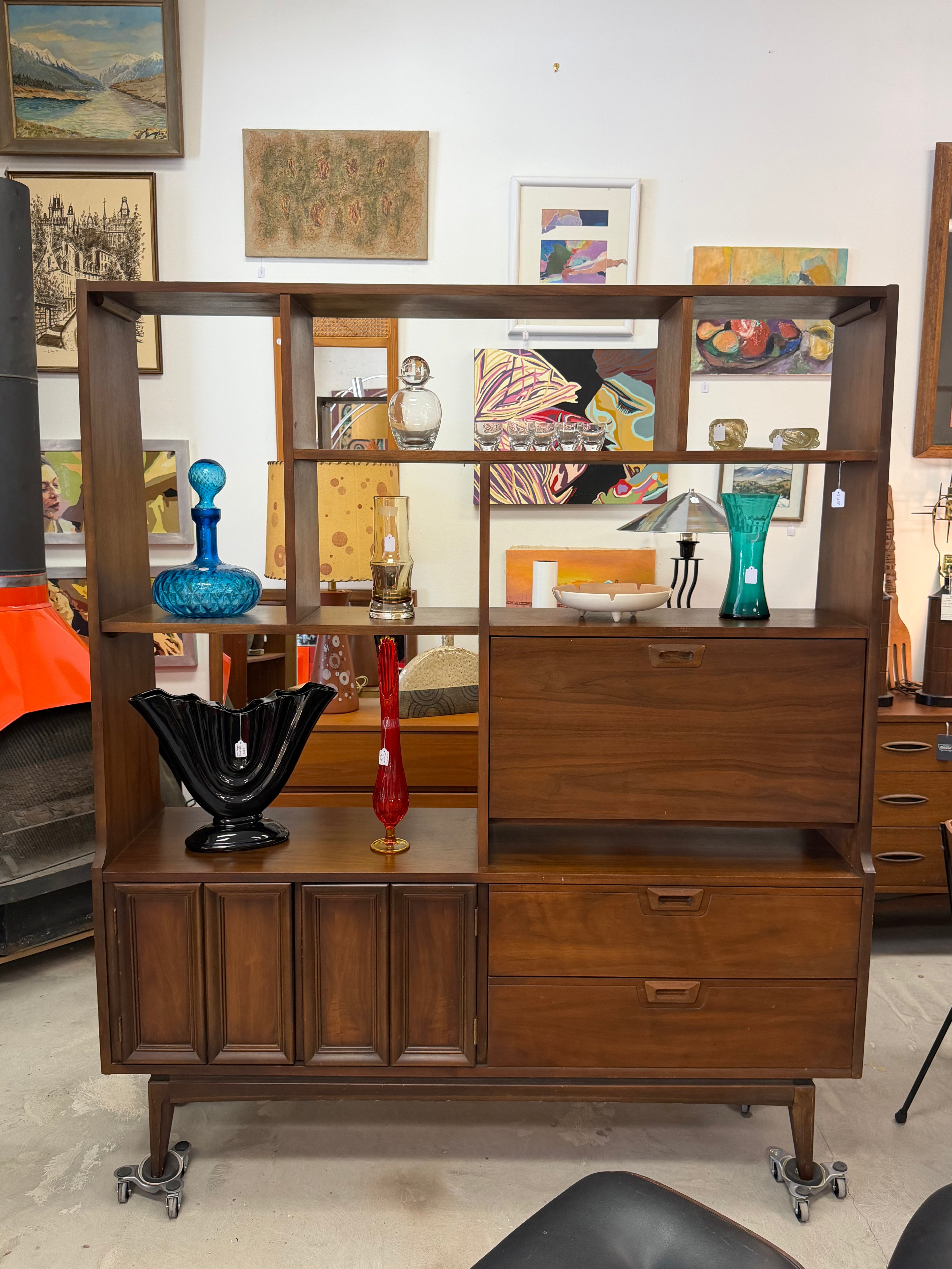 JB Van Sciver Mid Century Modern Room Divider/Wall Unit